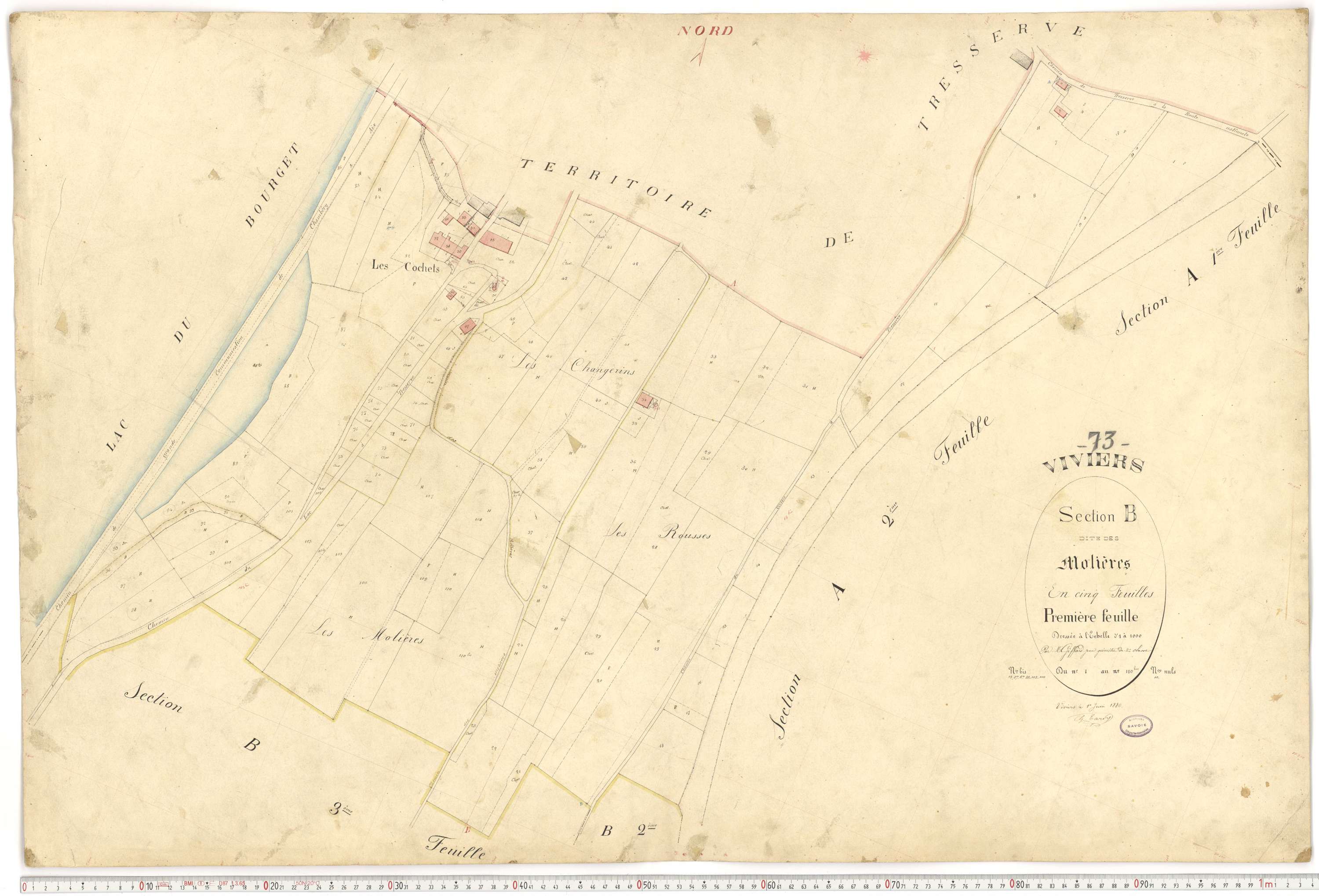 Viviers-du-Lac - Cadastre français (1880).