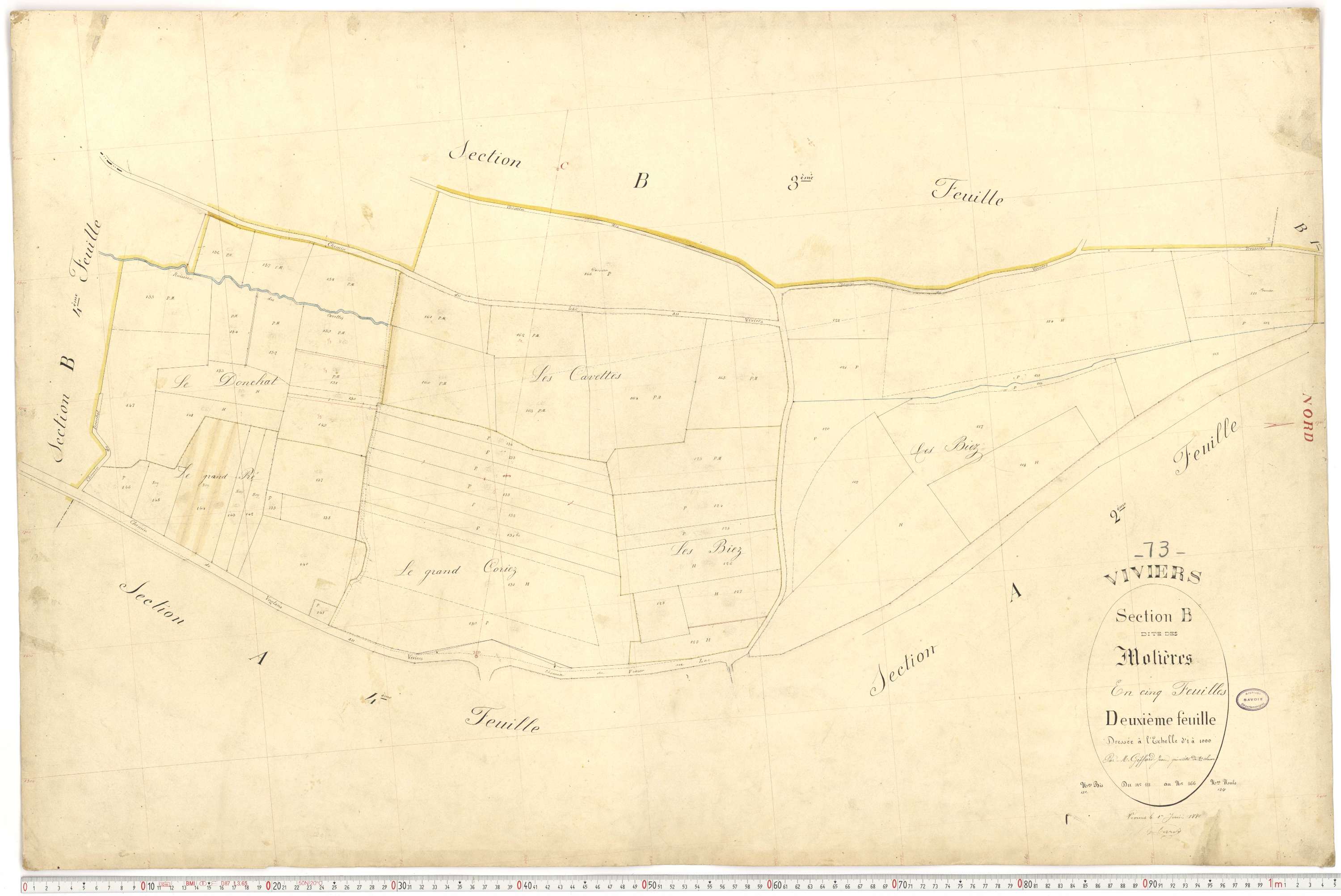 Viviers-du-Lac - Cadastre français (1880).