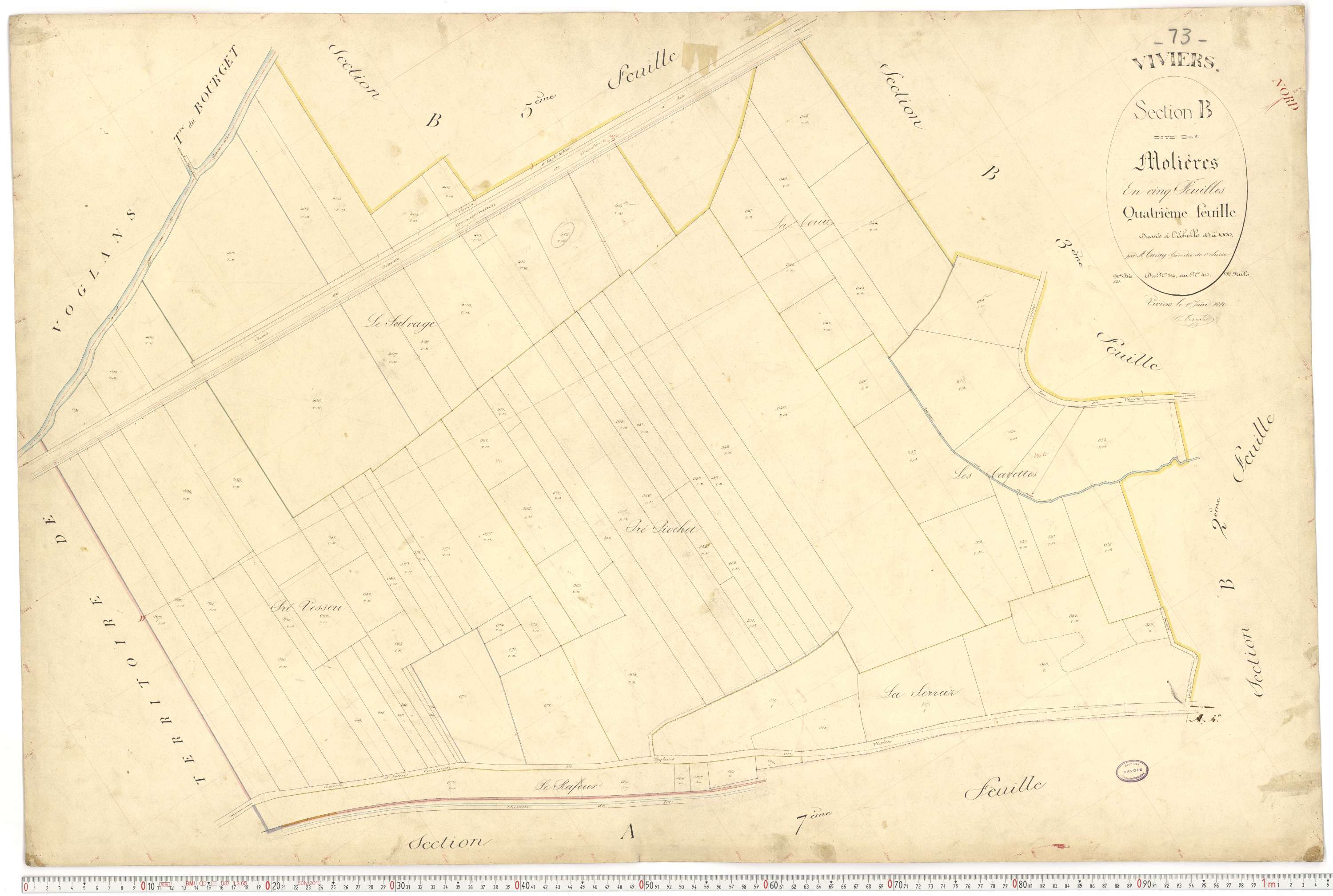Viviers-du-Lac - Cadastre français (1880).