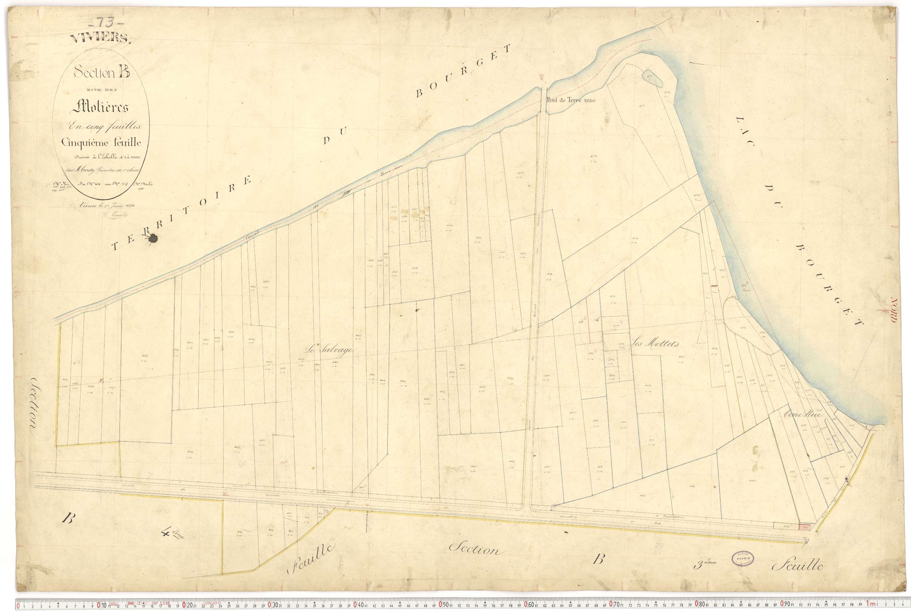 Viviers-du-Lac - Cadastre français (1880).