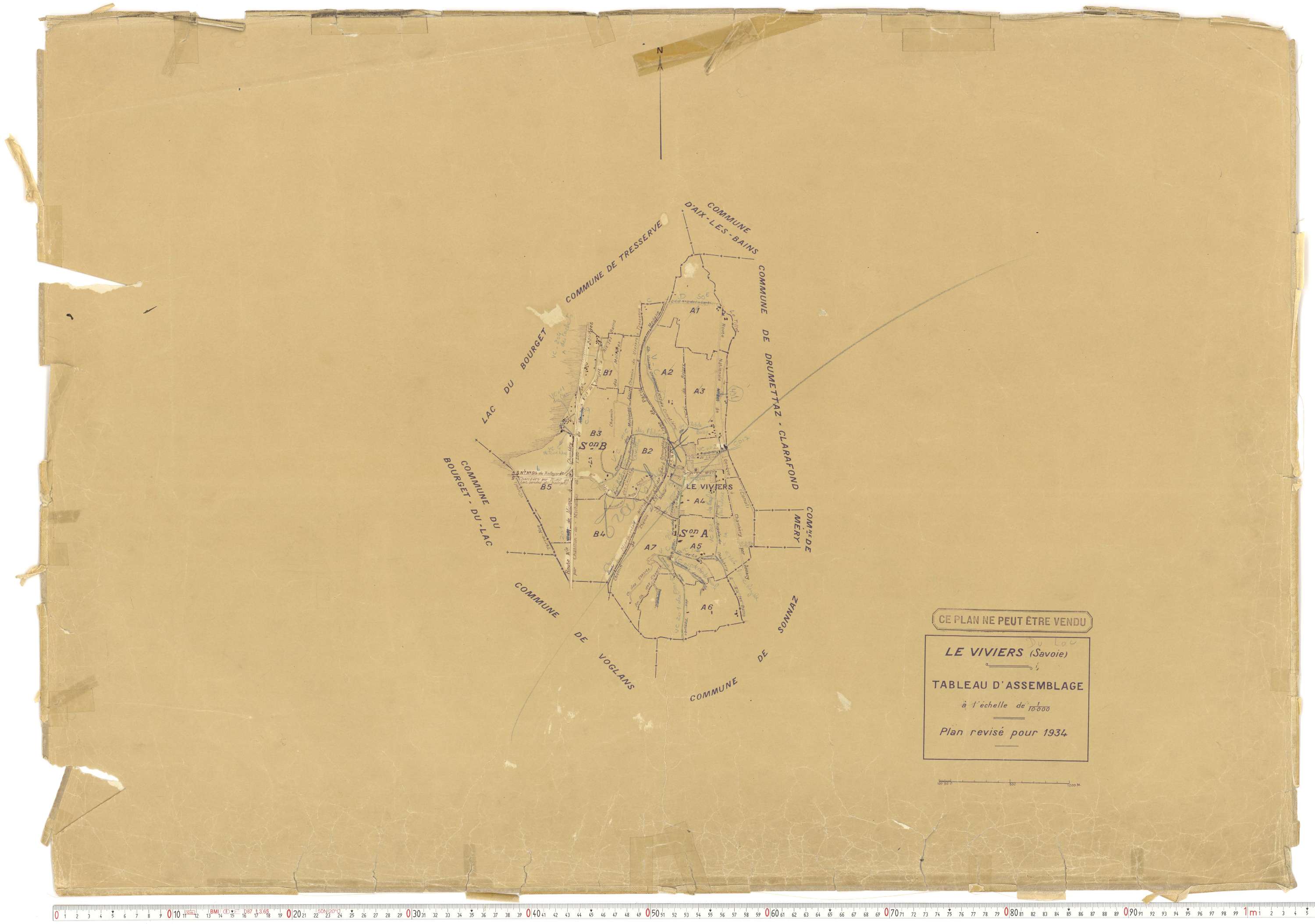 Viviers-du-Lac - Cadastre rénové (1934).