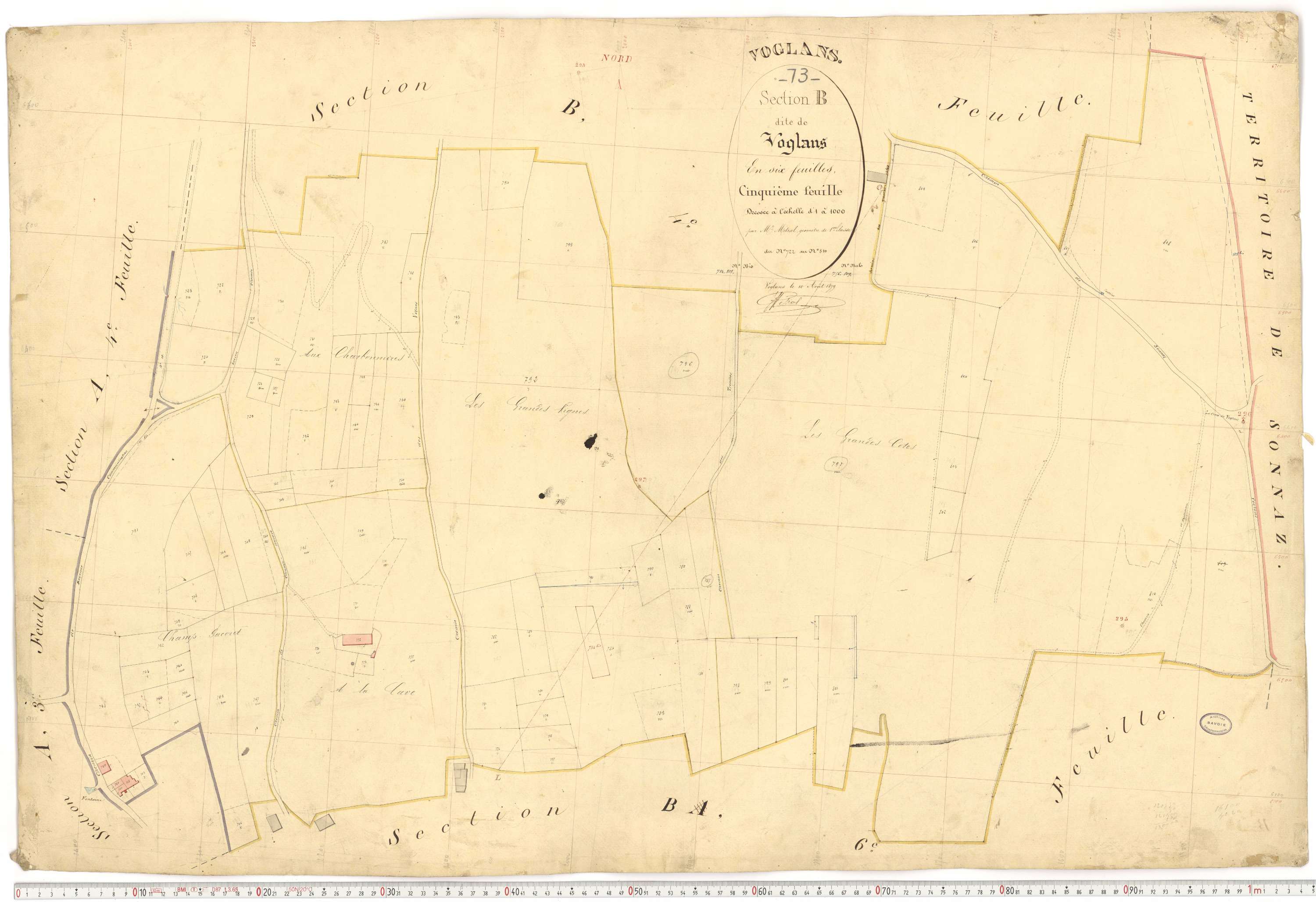Voglans - Cadastre français (1879).