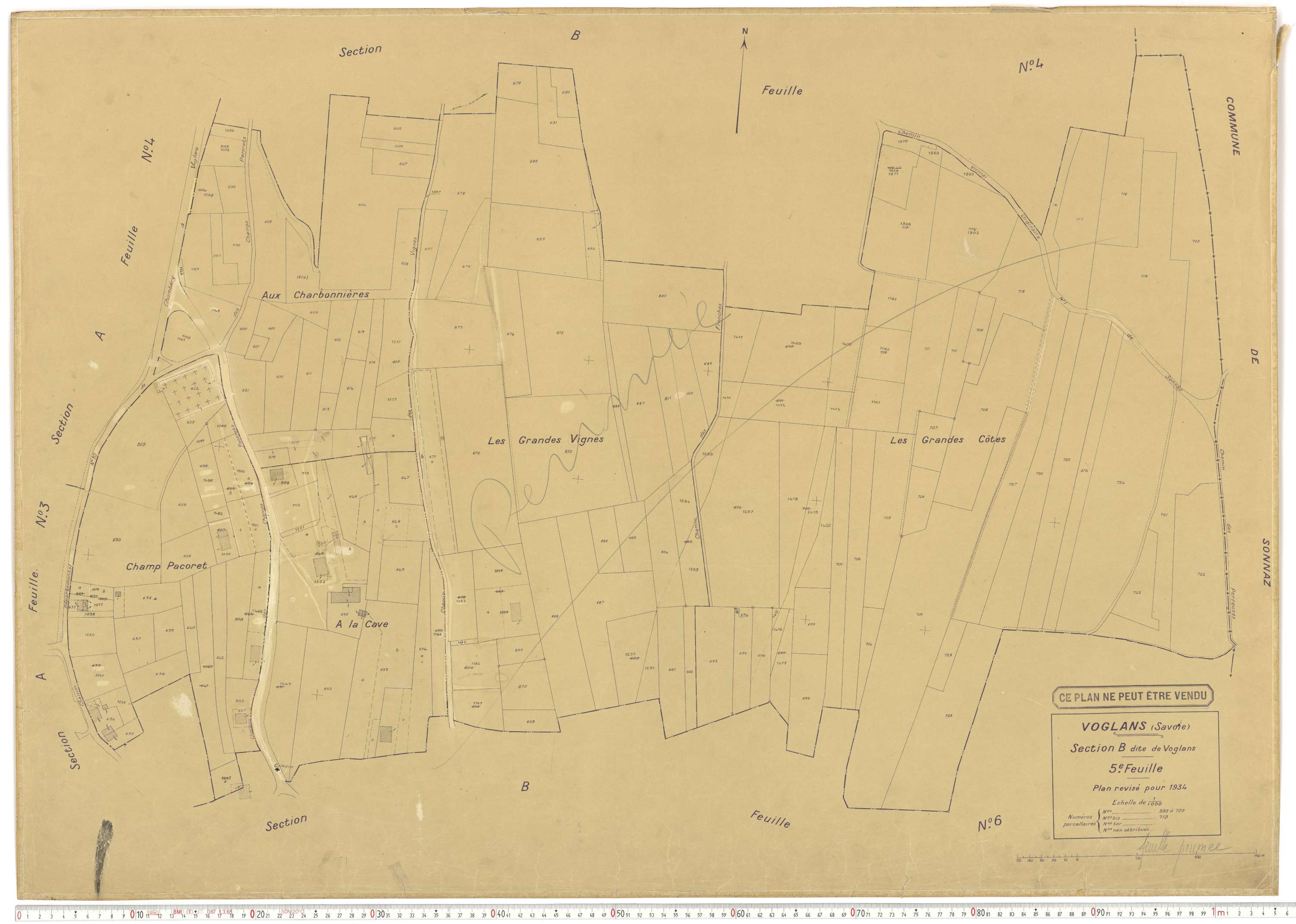 Voglans - Cadastre rénové (1934).
