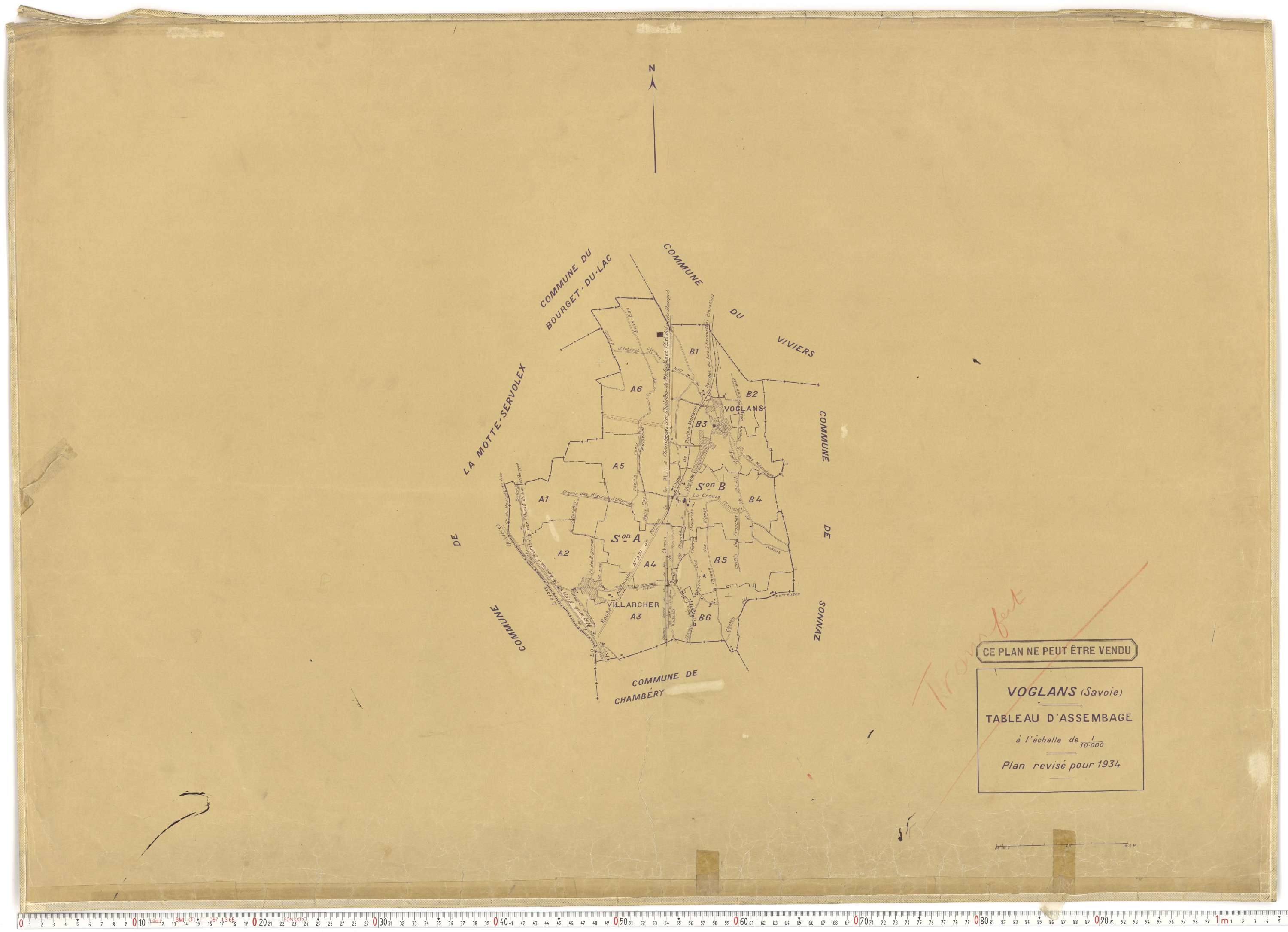 Voglans - Cadastre rénové (1934).