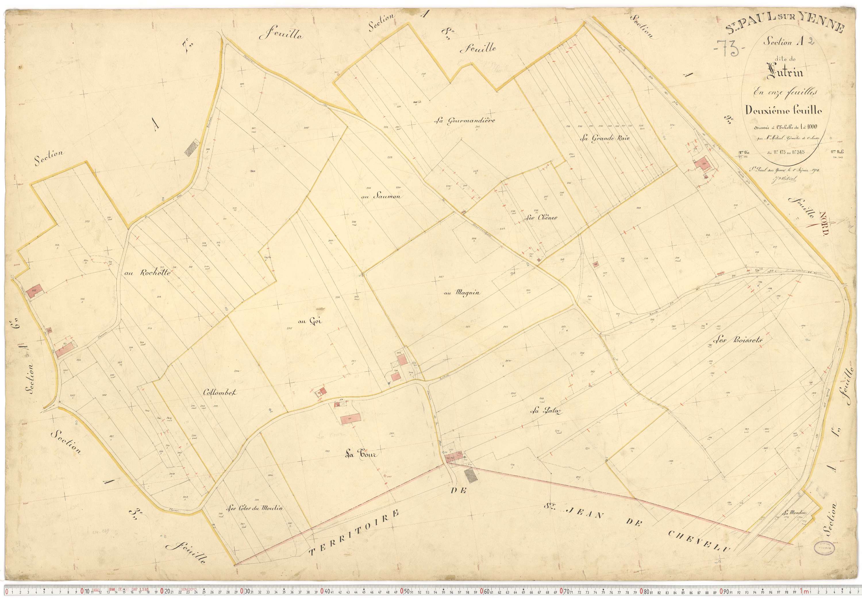 Yenne - Plans cadastraux du premier cadastre français.