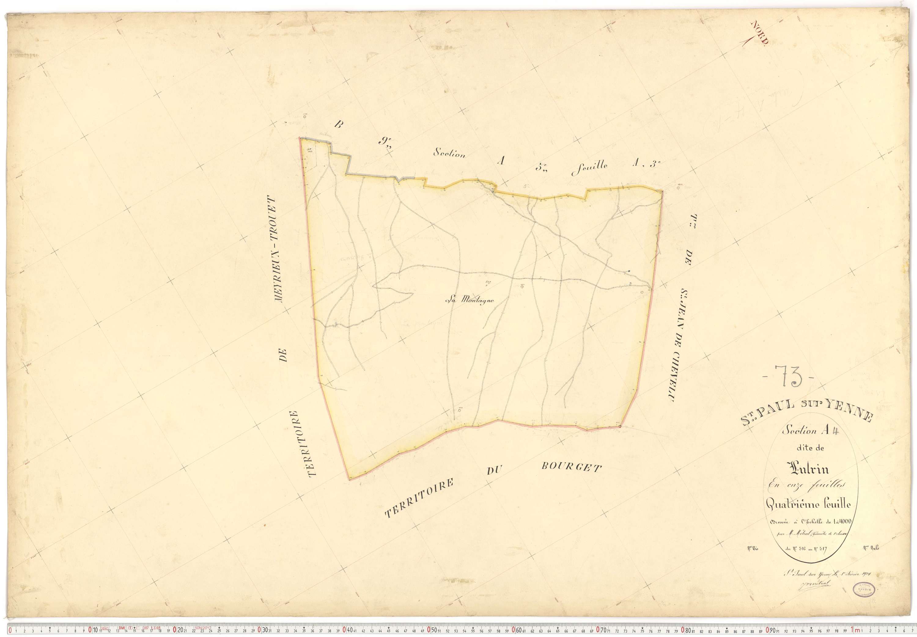 Yenne - Plans cadastraux du premier cadastre français.