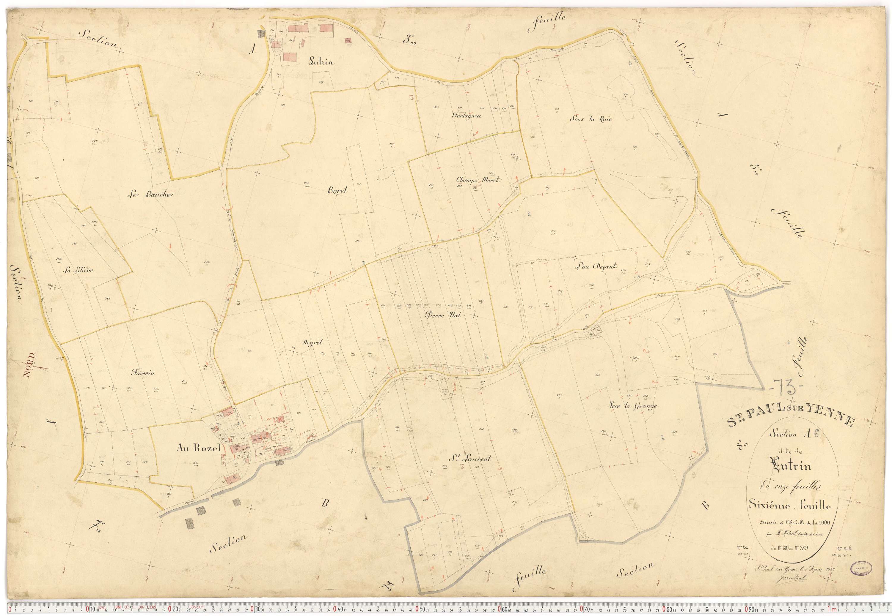 Yenne - Plans cadastraux du premier cadastre français.