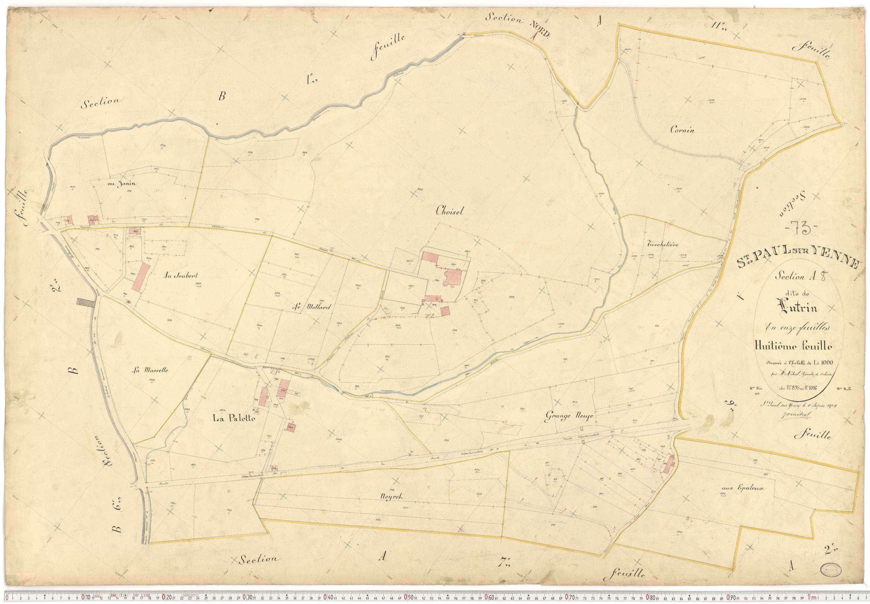 Yenne - Plans cadastraux du premier cadastre français.