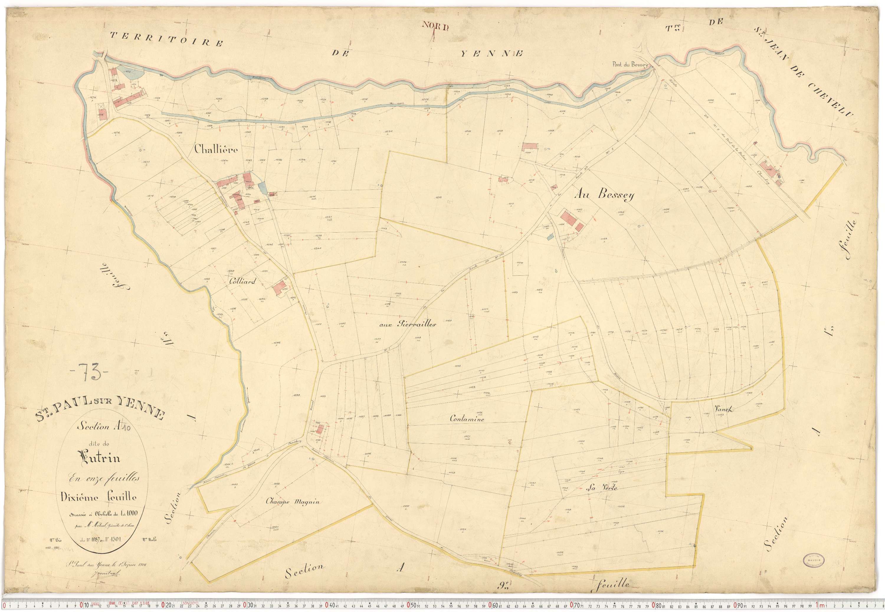 Yenne - Plans cadastraux du premier cadastre français.