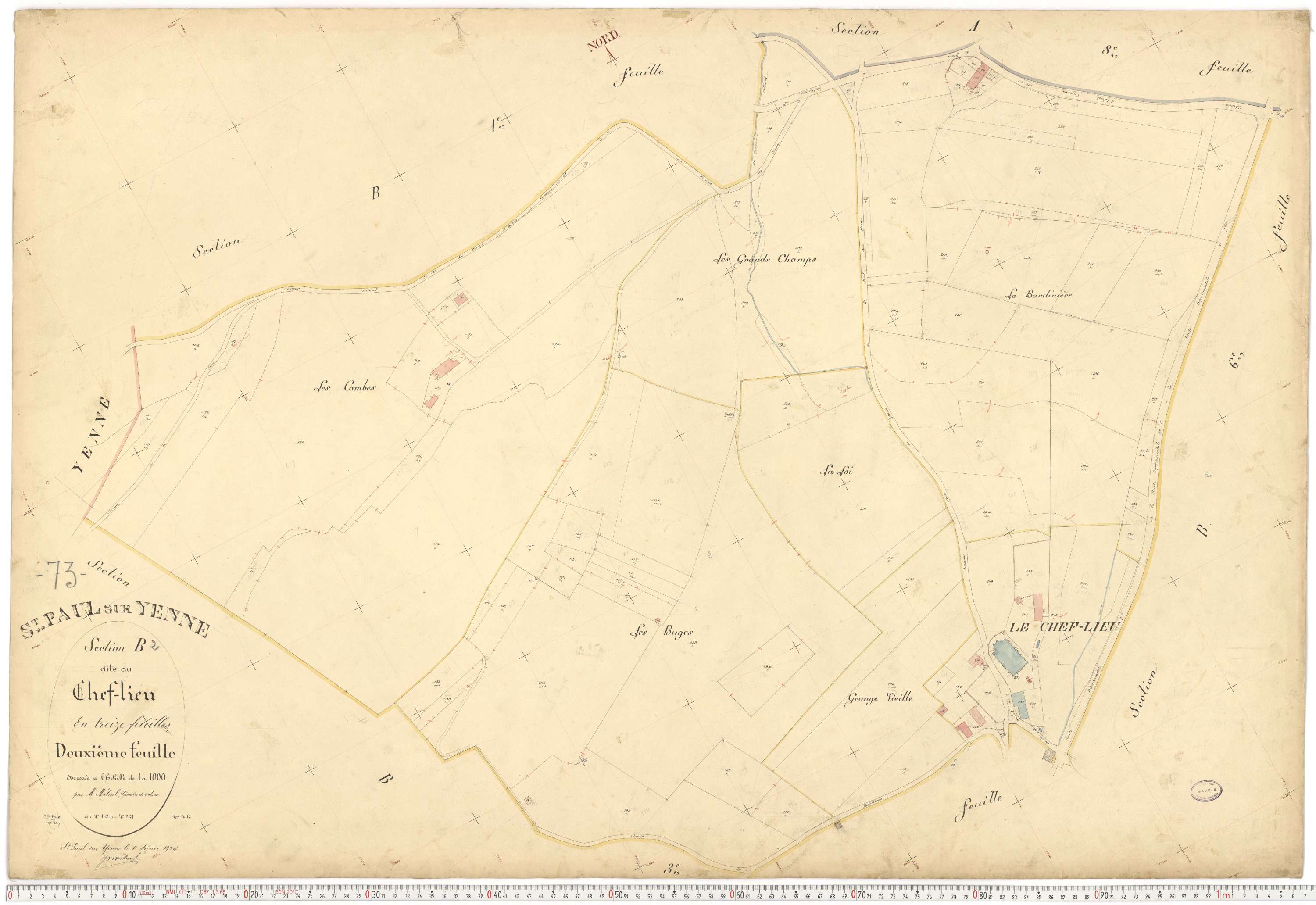 Yenne - Plans cadastraux du premier cadastre français.
