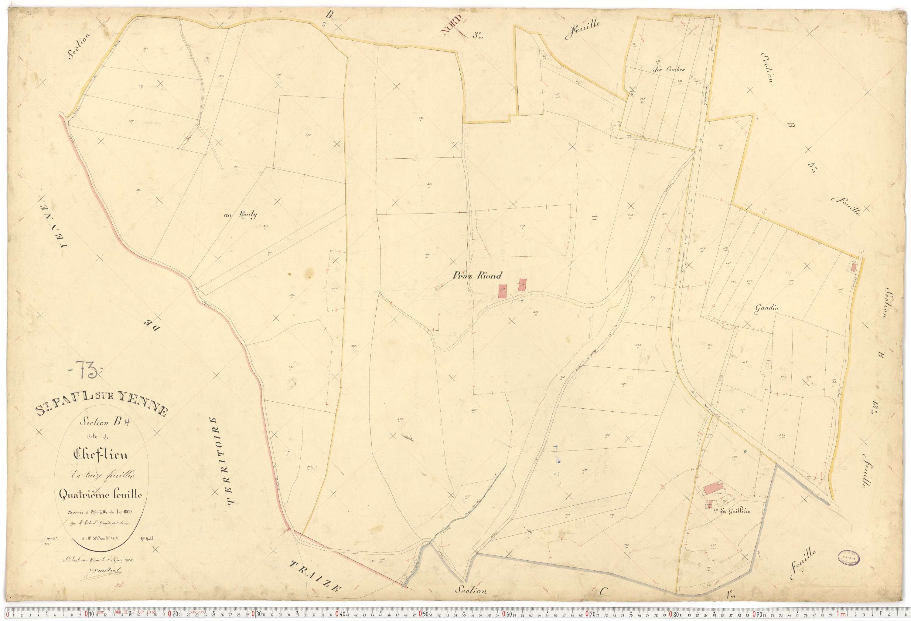 Yenne - Plans cadastraux du premier cadastre français.