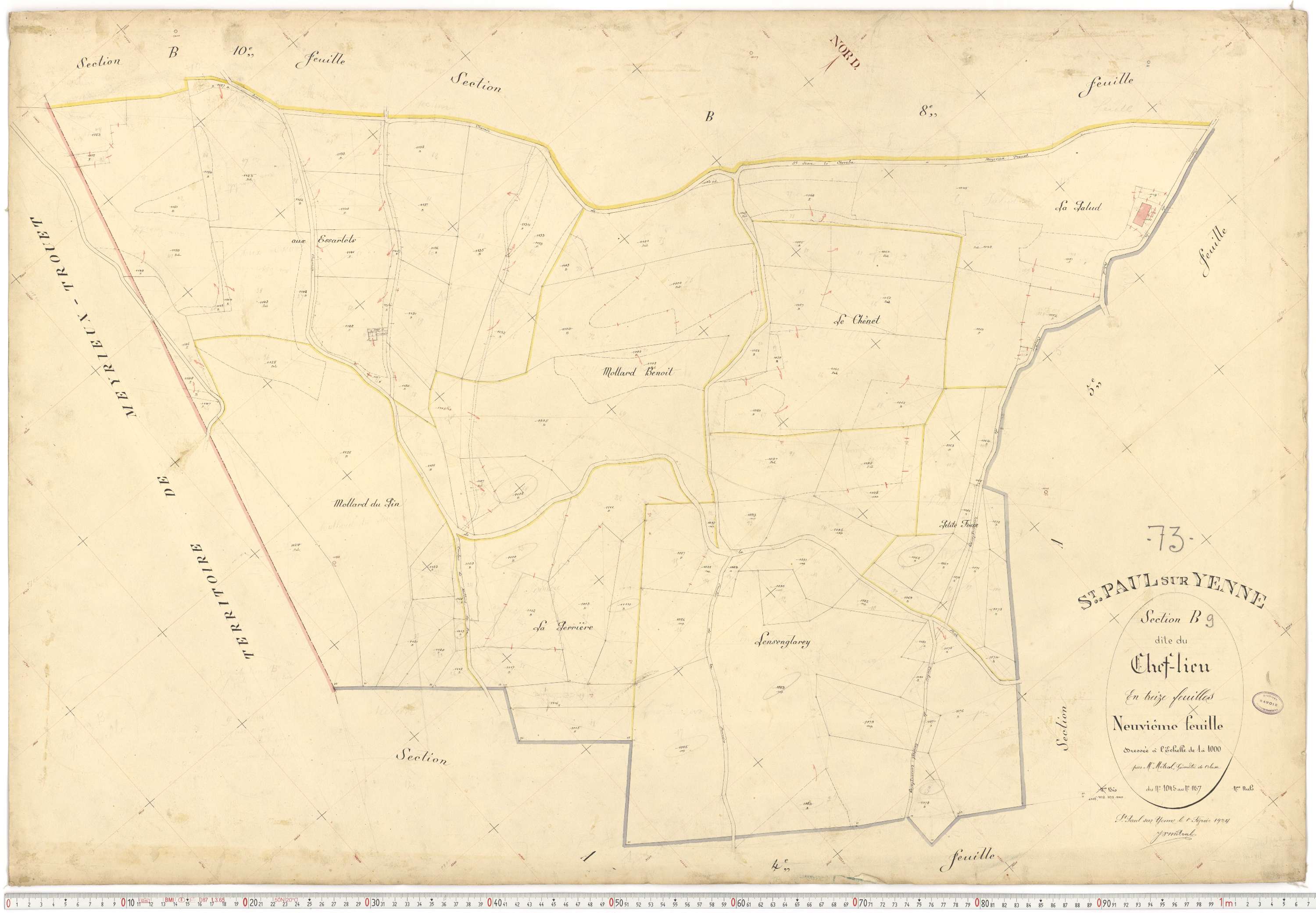 Yenne - Plans cadastraux du premier cadastre français.