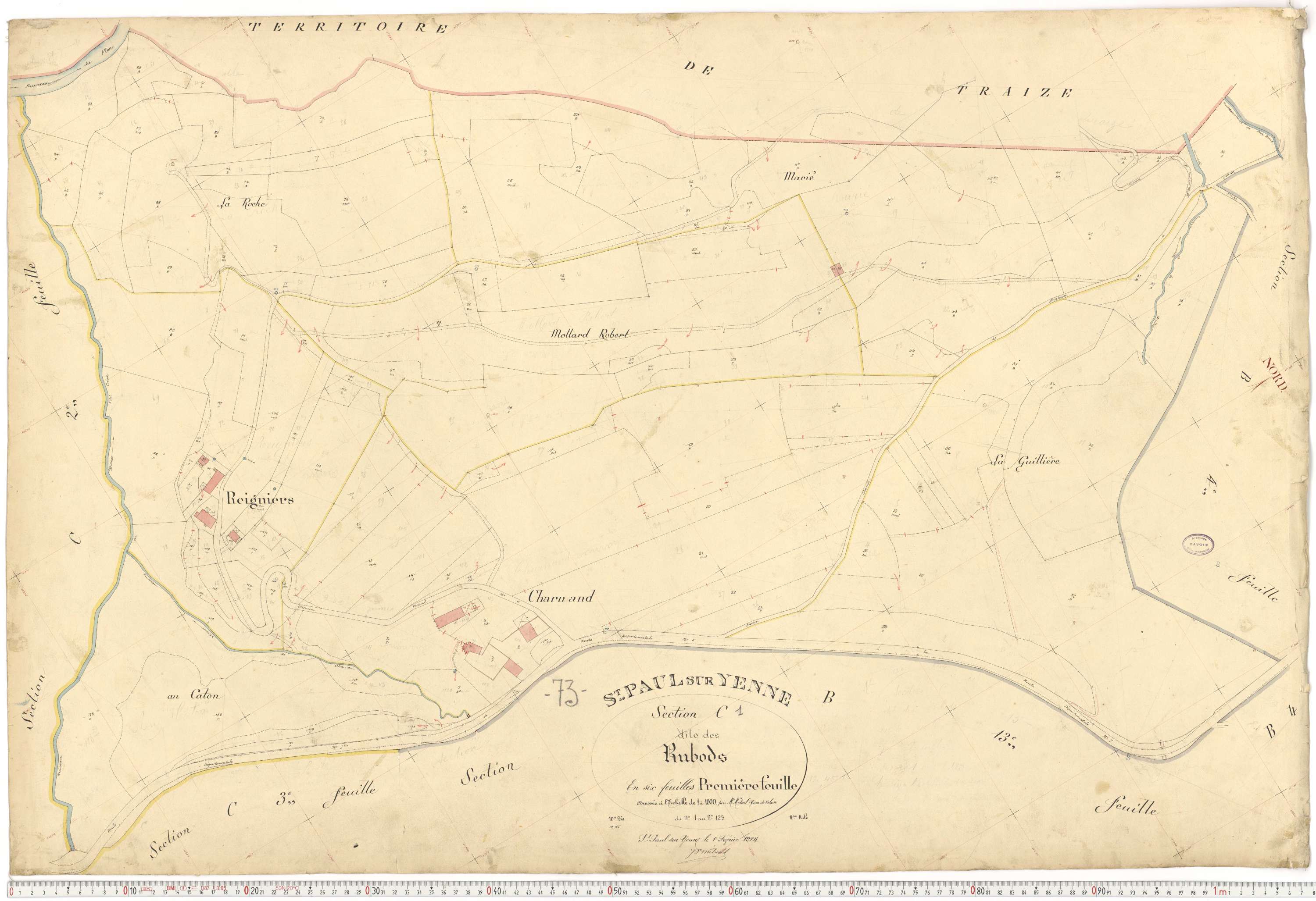Yenne - Plans cadastraux du premier cadastre français.