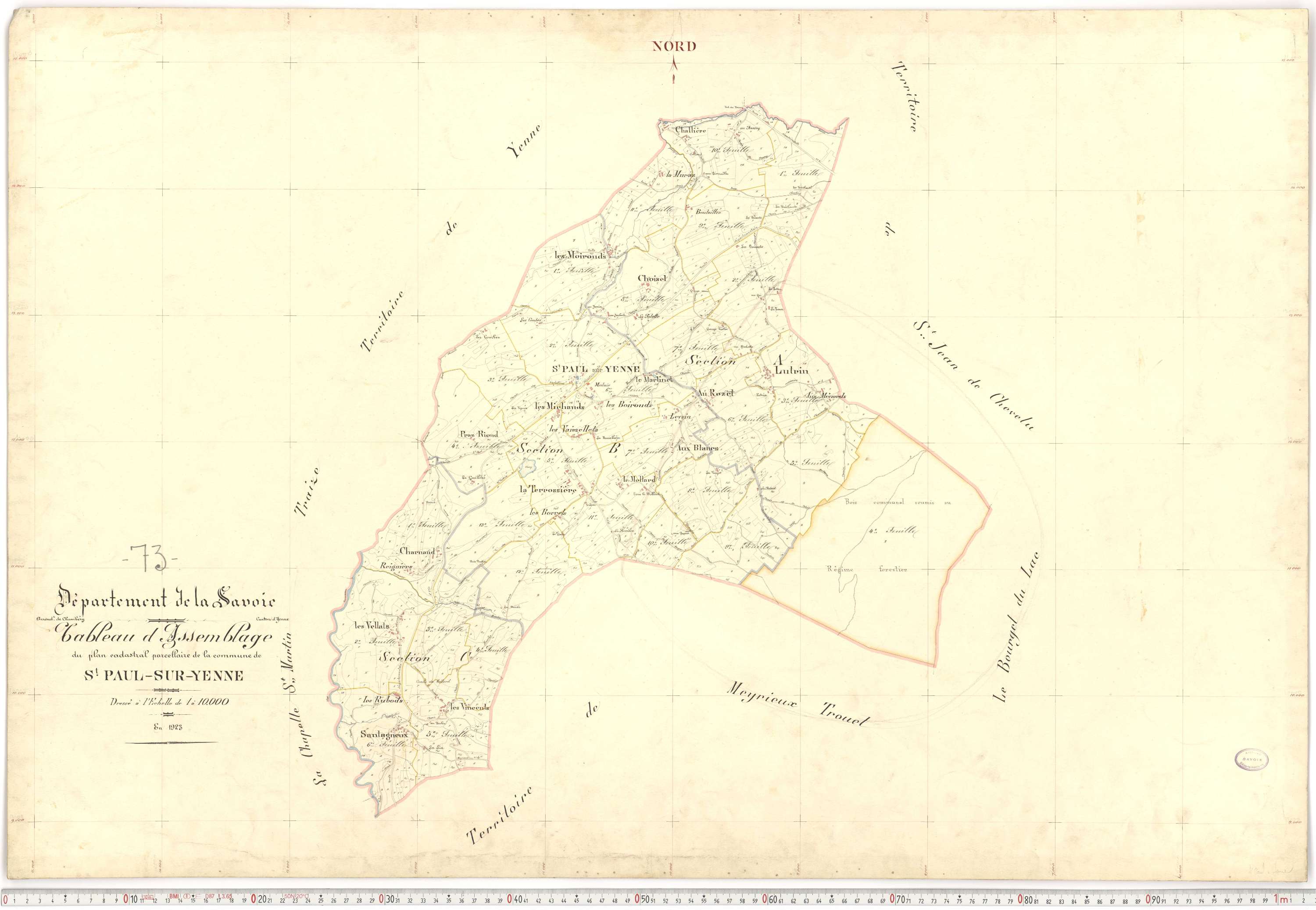 Yenne - Plans cadastraux du premier cadastre français.