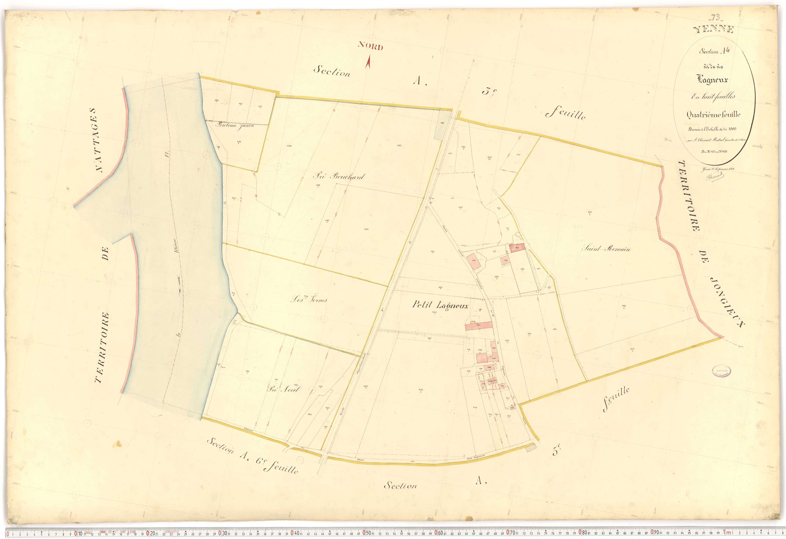 Yenne - Cadastre français (1922).