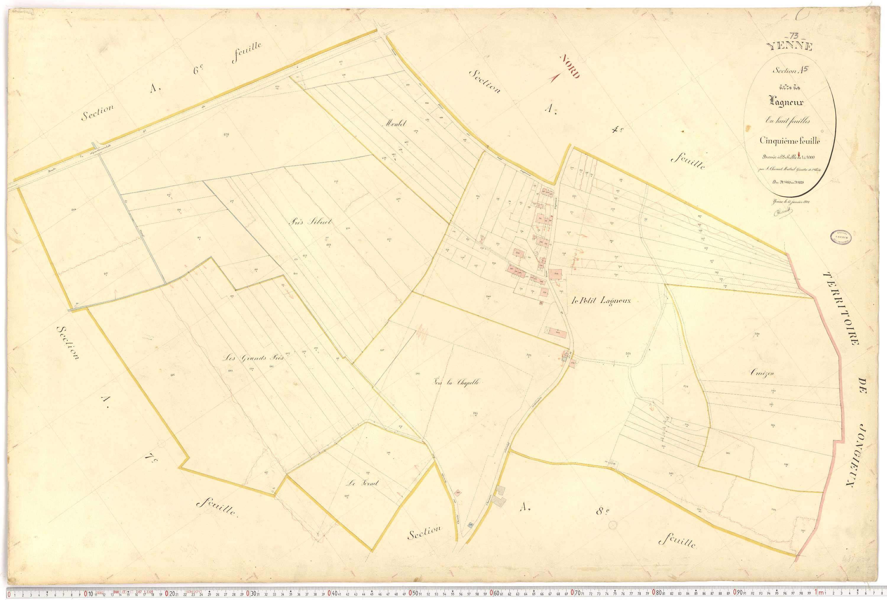 Yenne - Cadastre français (1922).