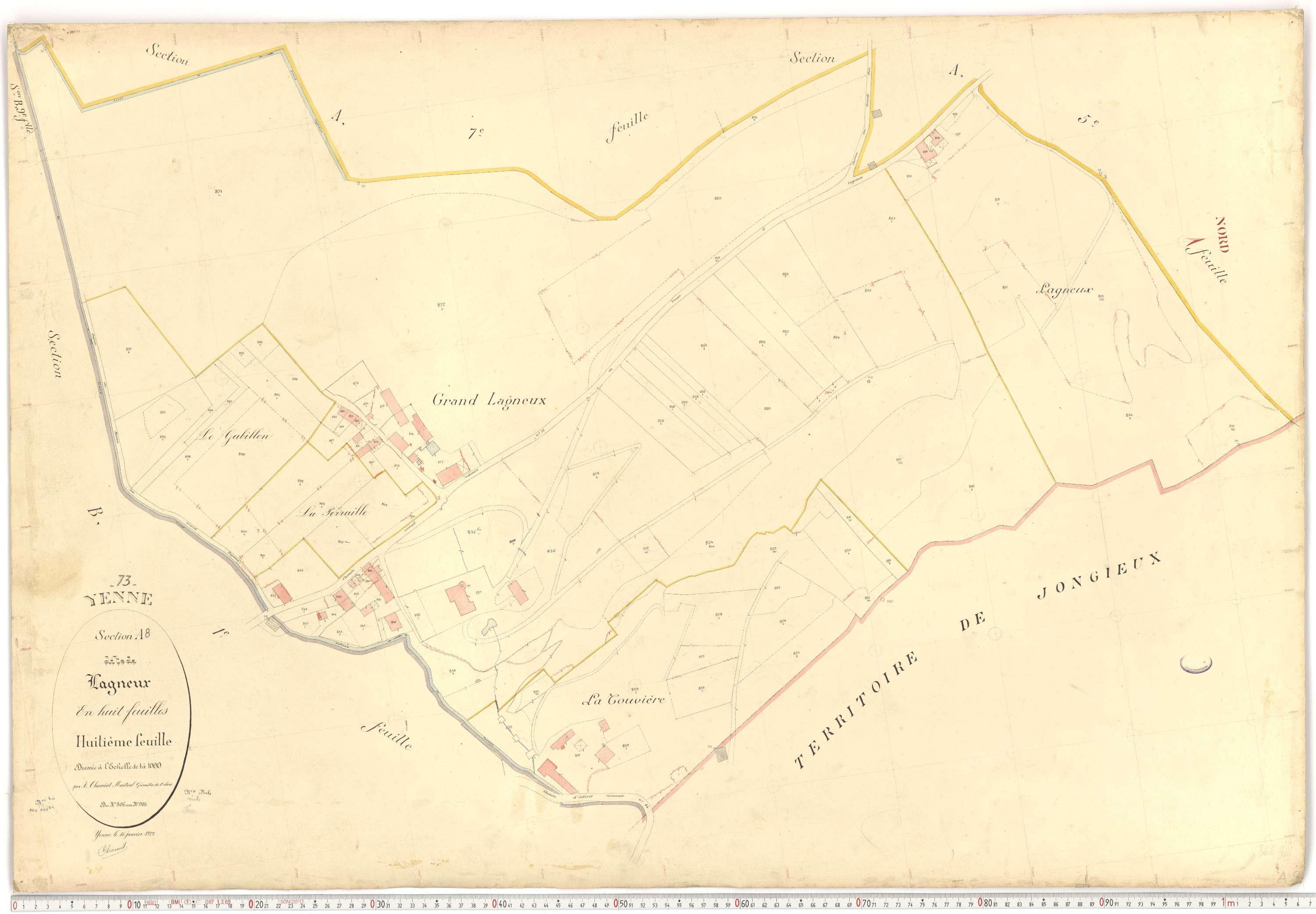 Yenne - Cadastre français (1922).