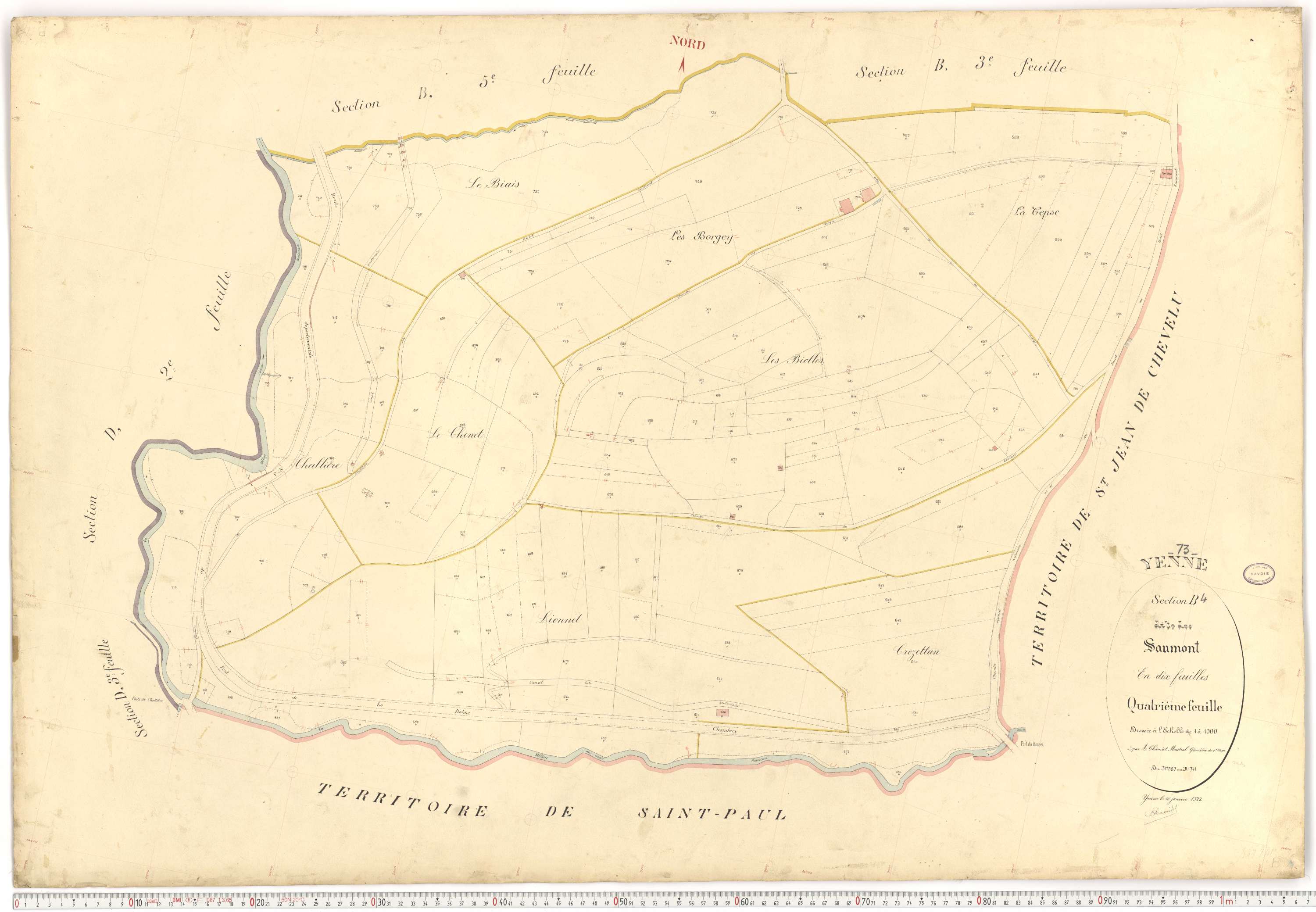 Yenne - Cadastre français (1922).