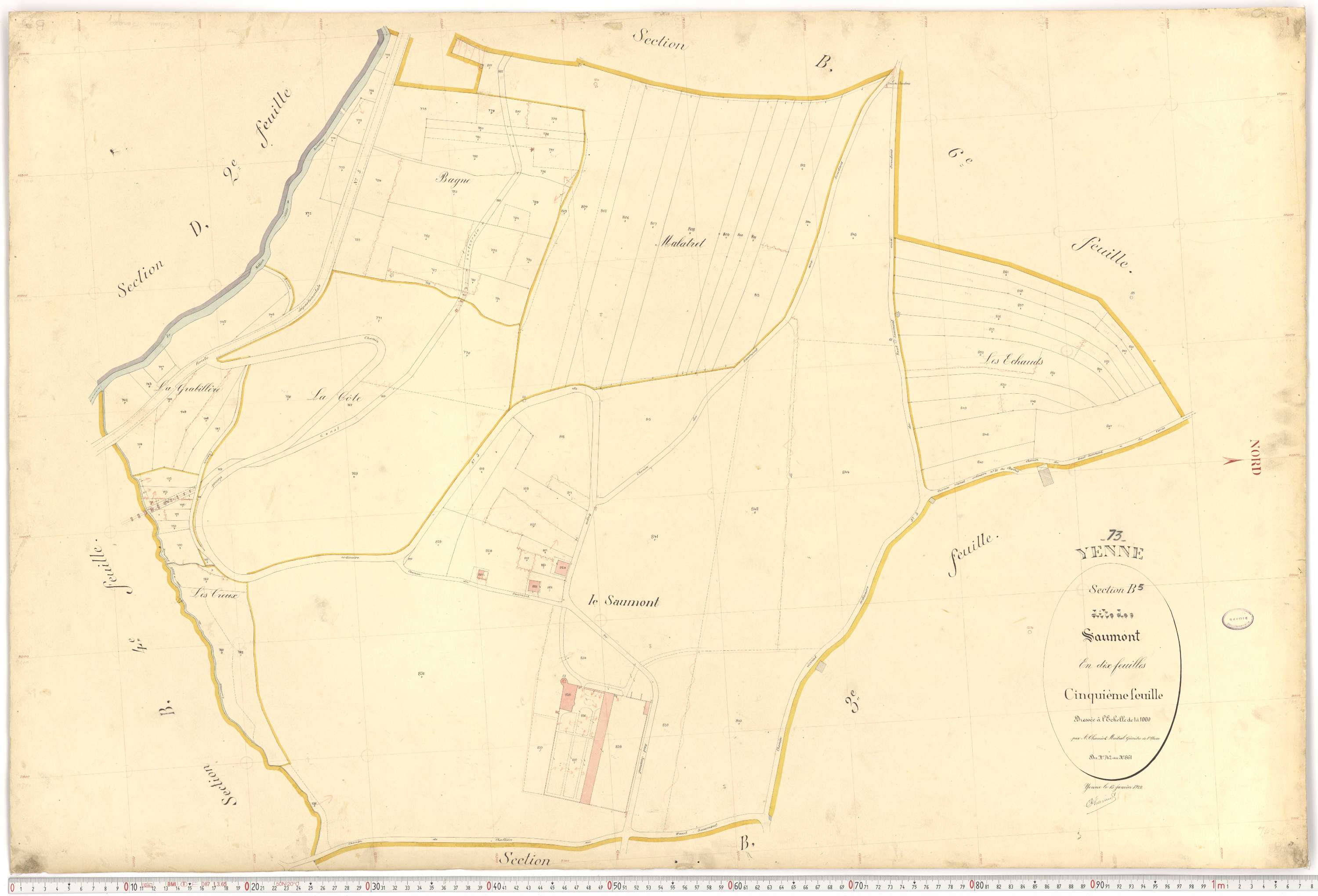 Yenne - Cadastre français (1922).
