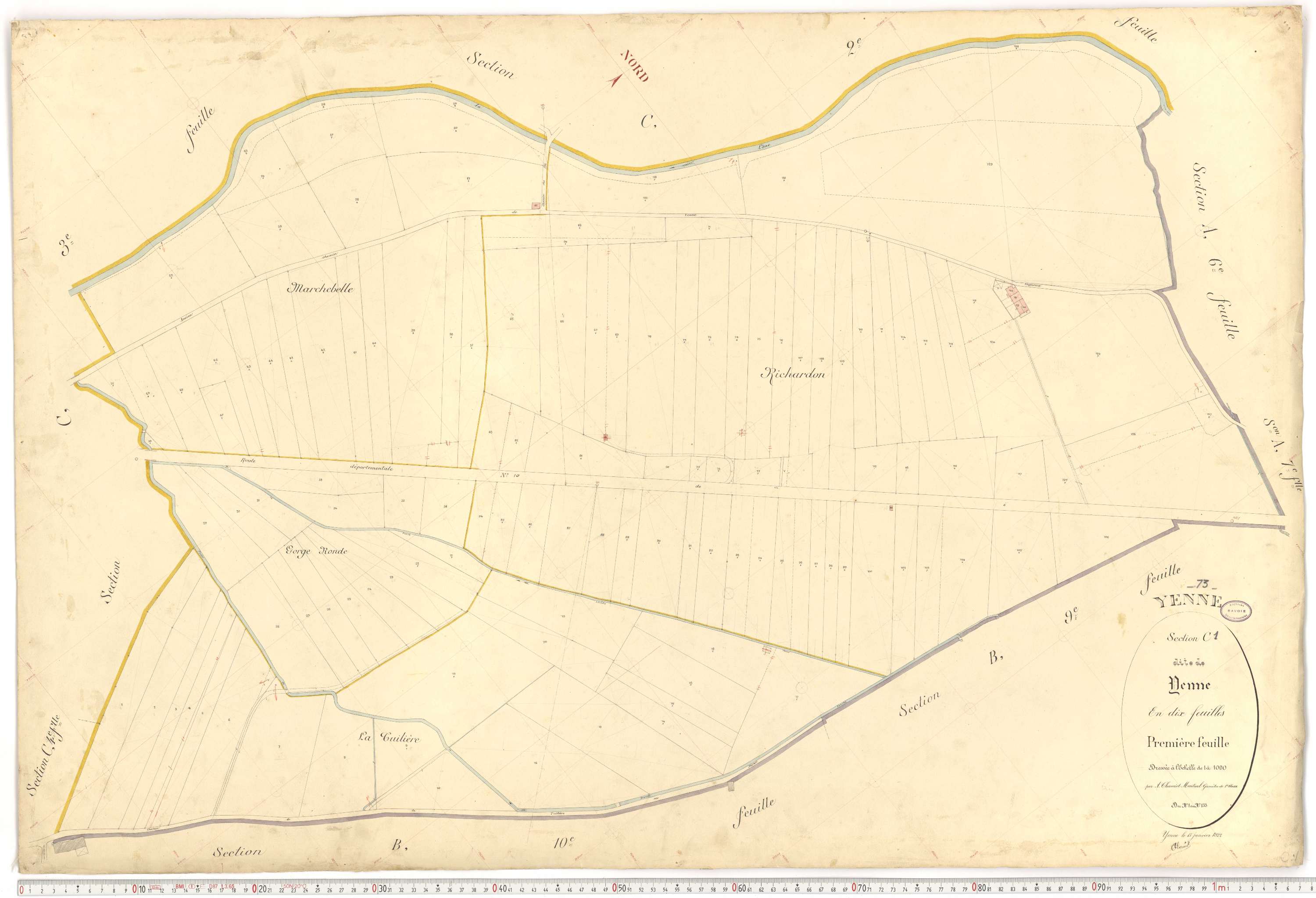 Yenne - Cadastre français (1922).