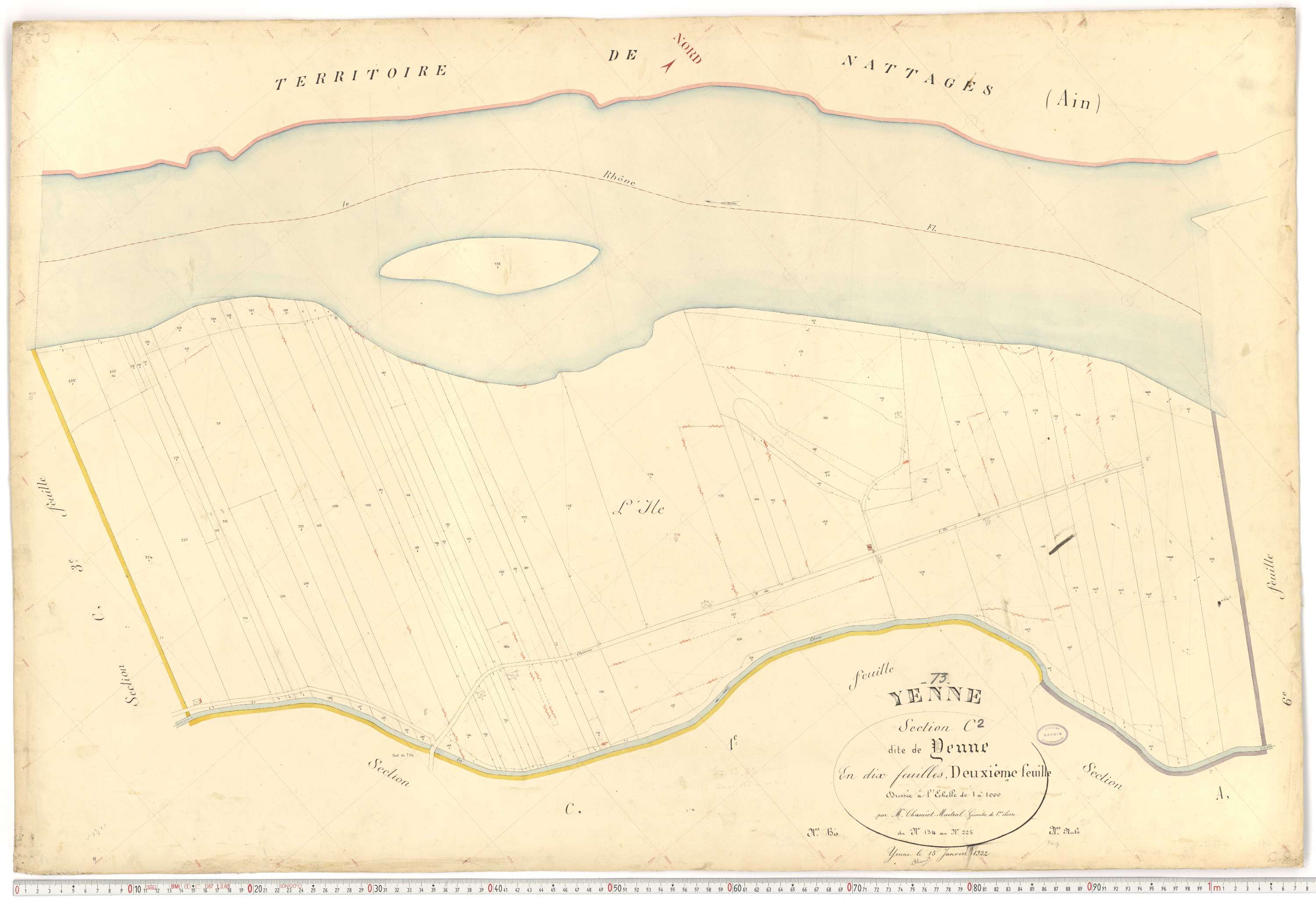 Yenne - Cadastre français (1922).