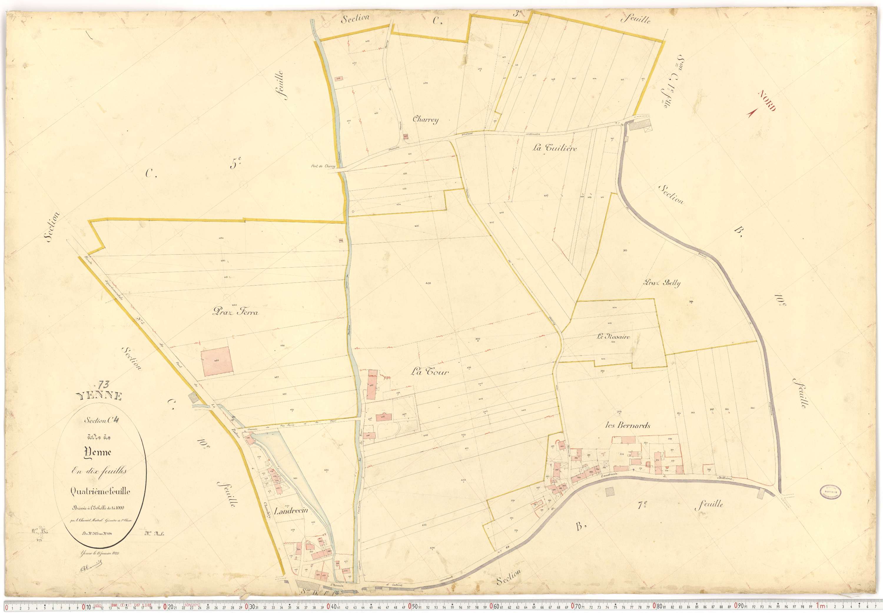 Yenne - Cadastre français (1922).