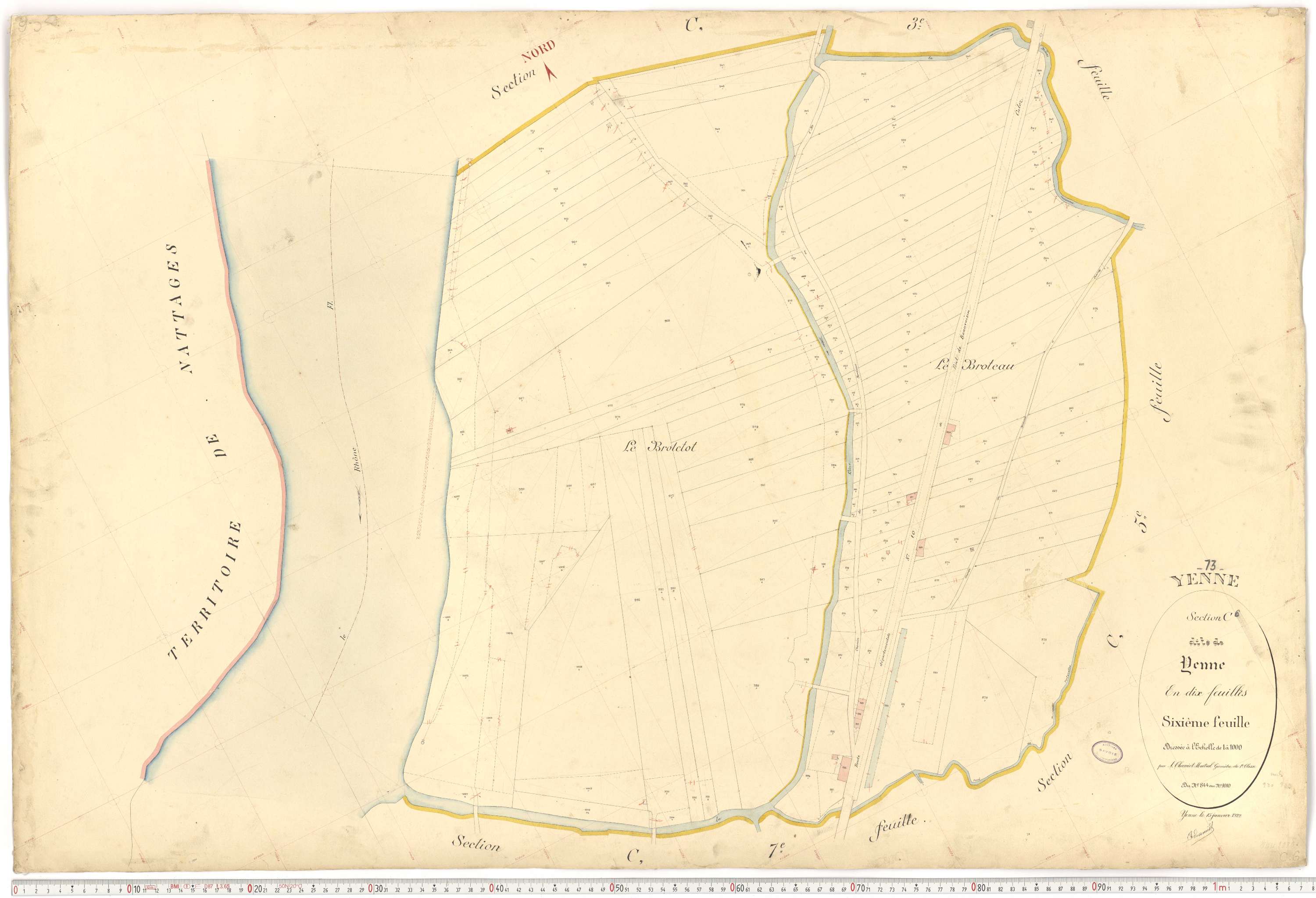 Yenne - Cadastre français (1922).