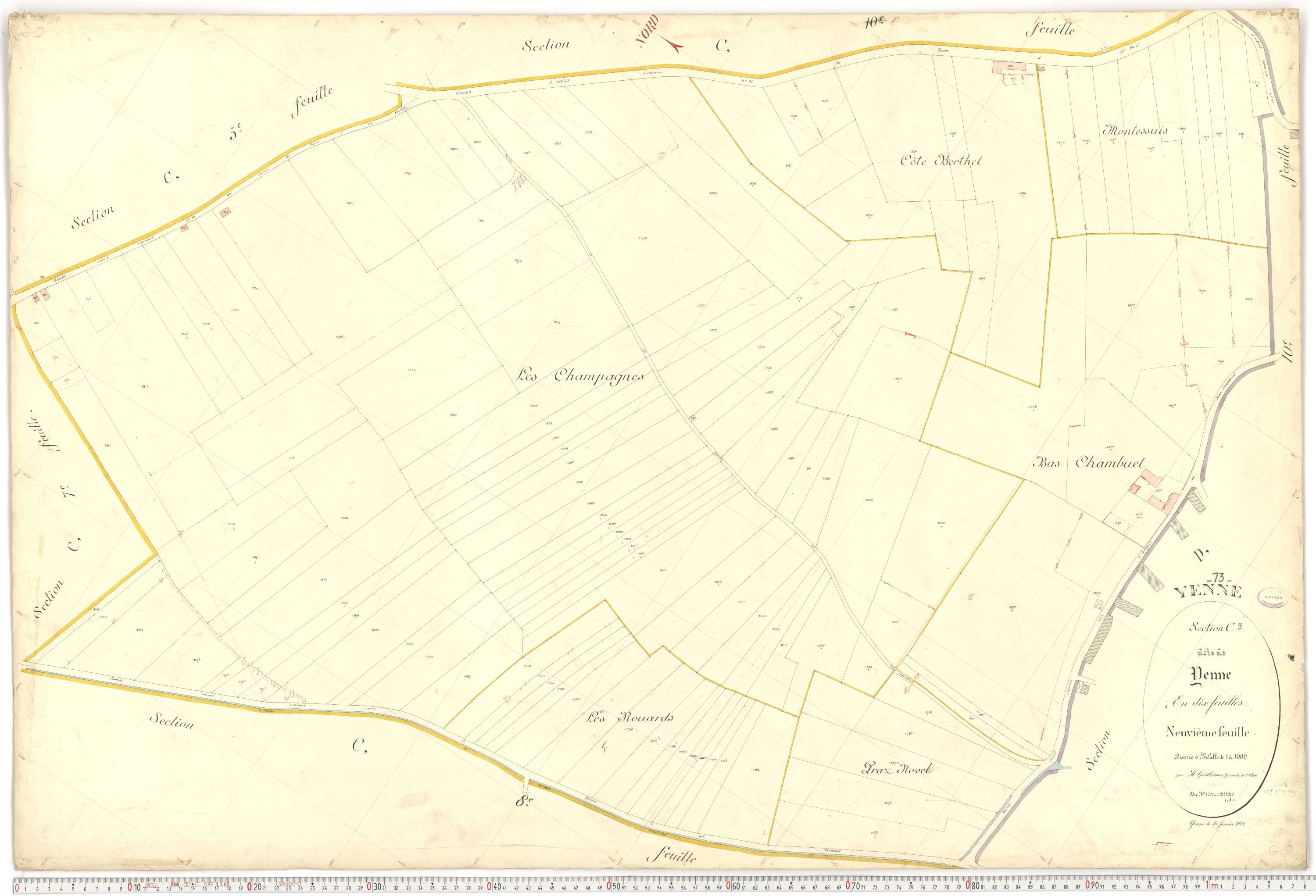 Yenne - Cadastre français (1922).