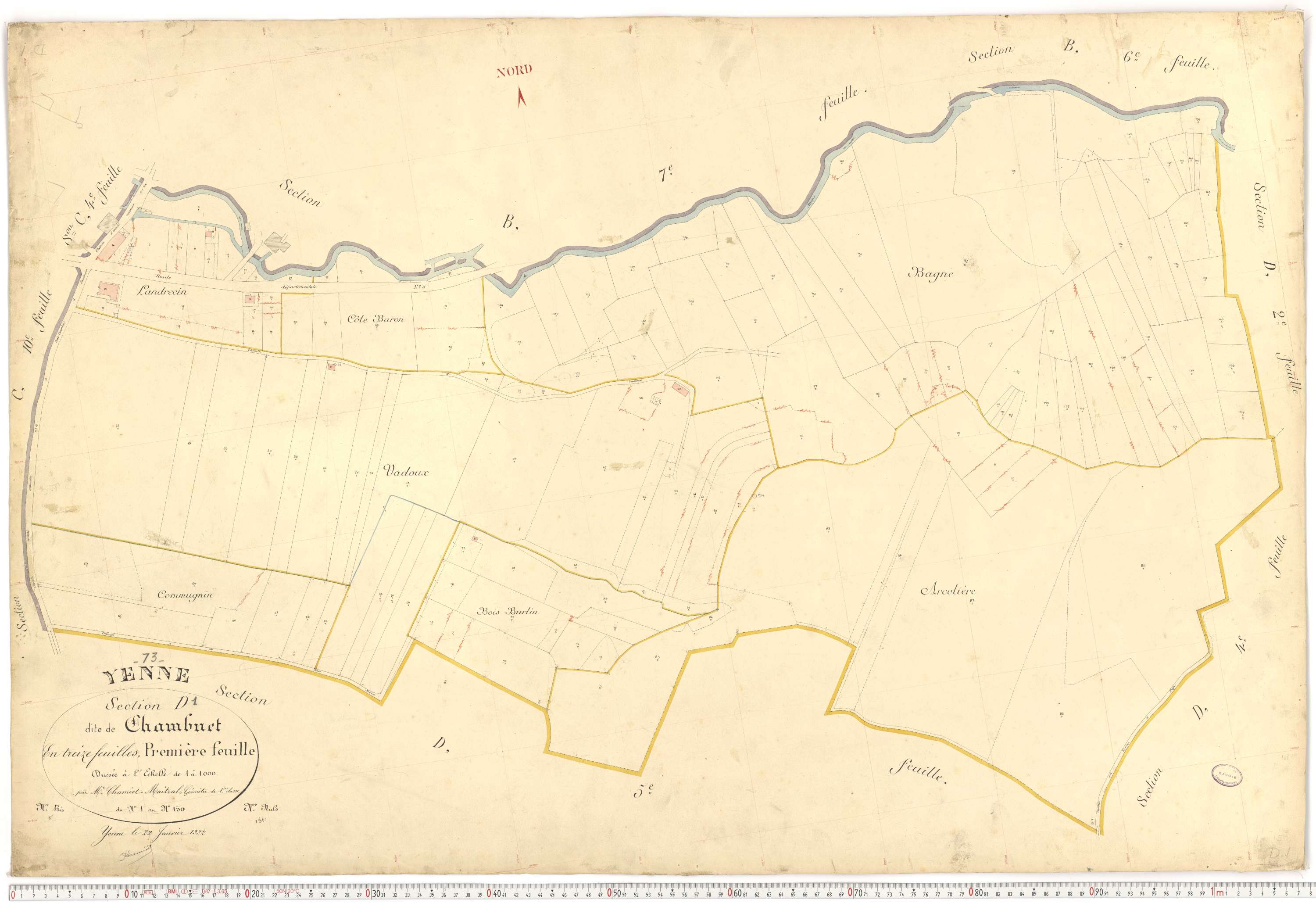Yenne - Cadastre français (1922).