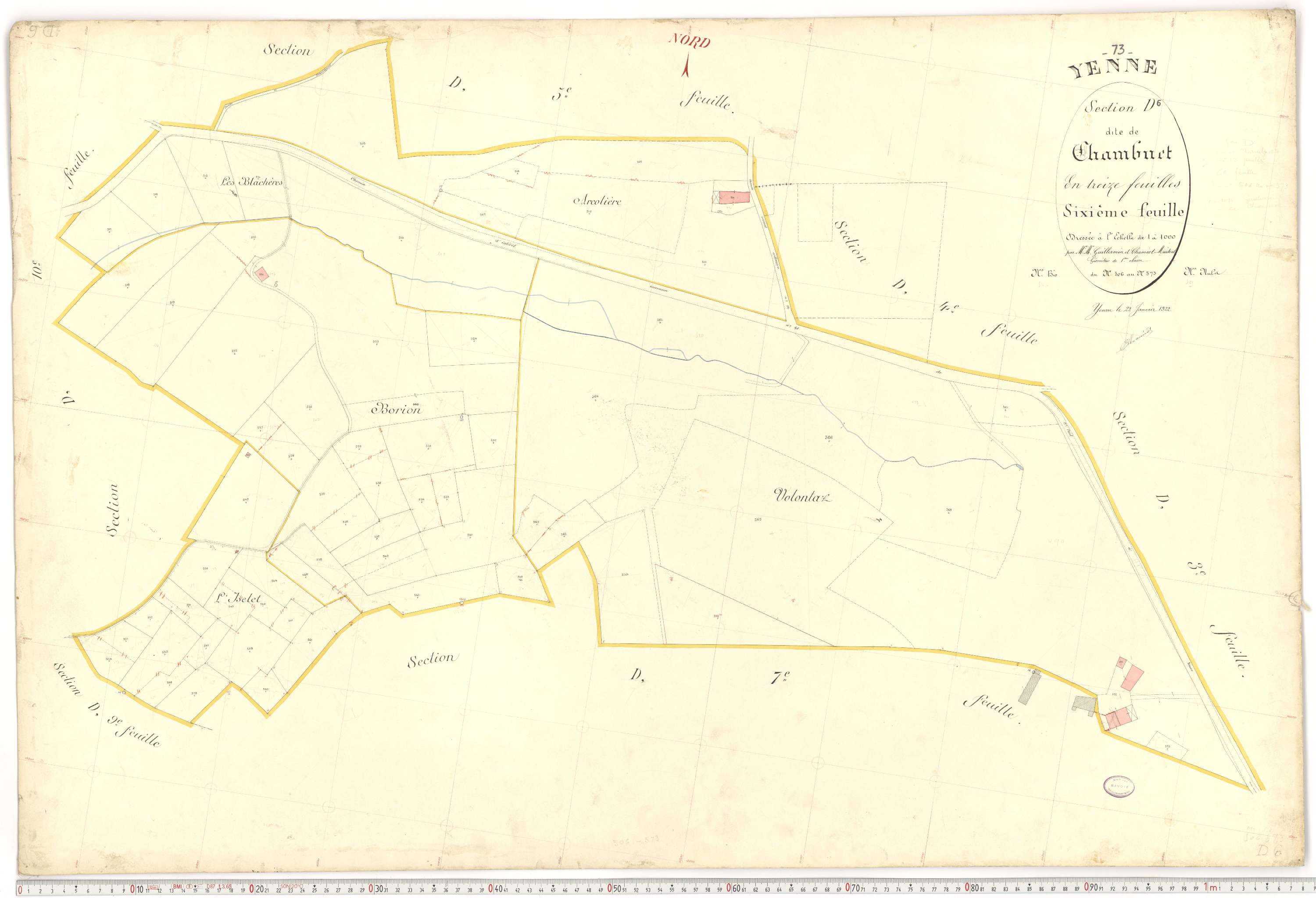 Yenne - Cadastre français (1922).