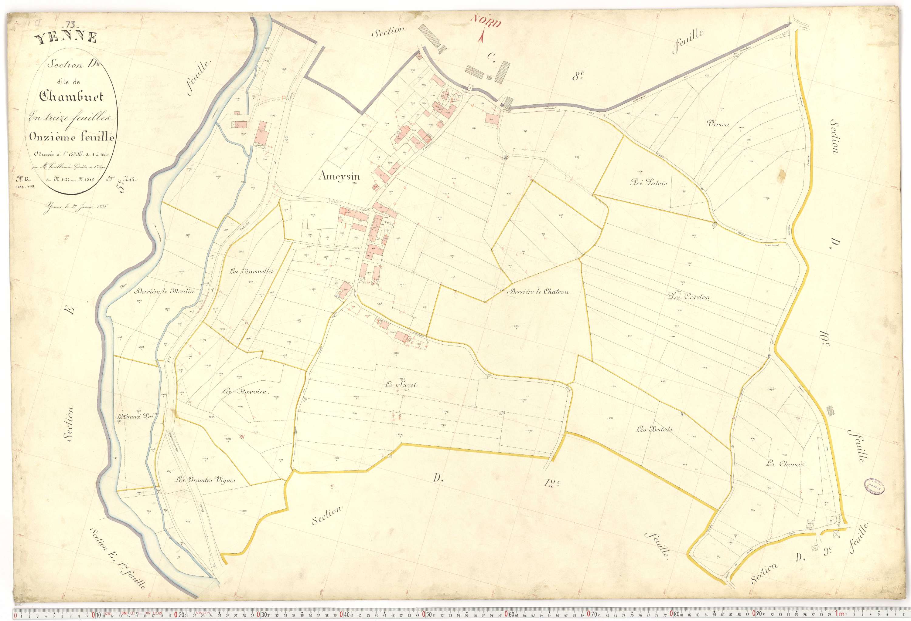 Yenne - Cadastre français (1922).