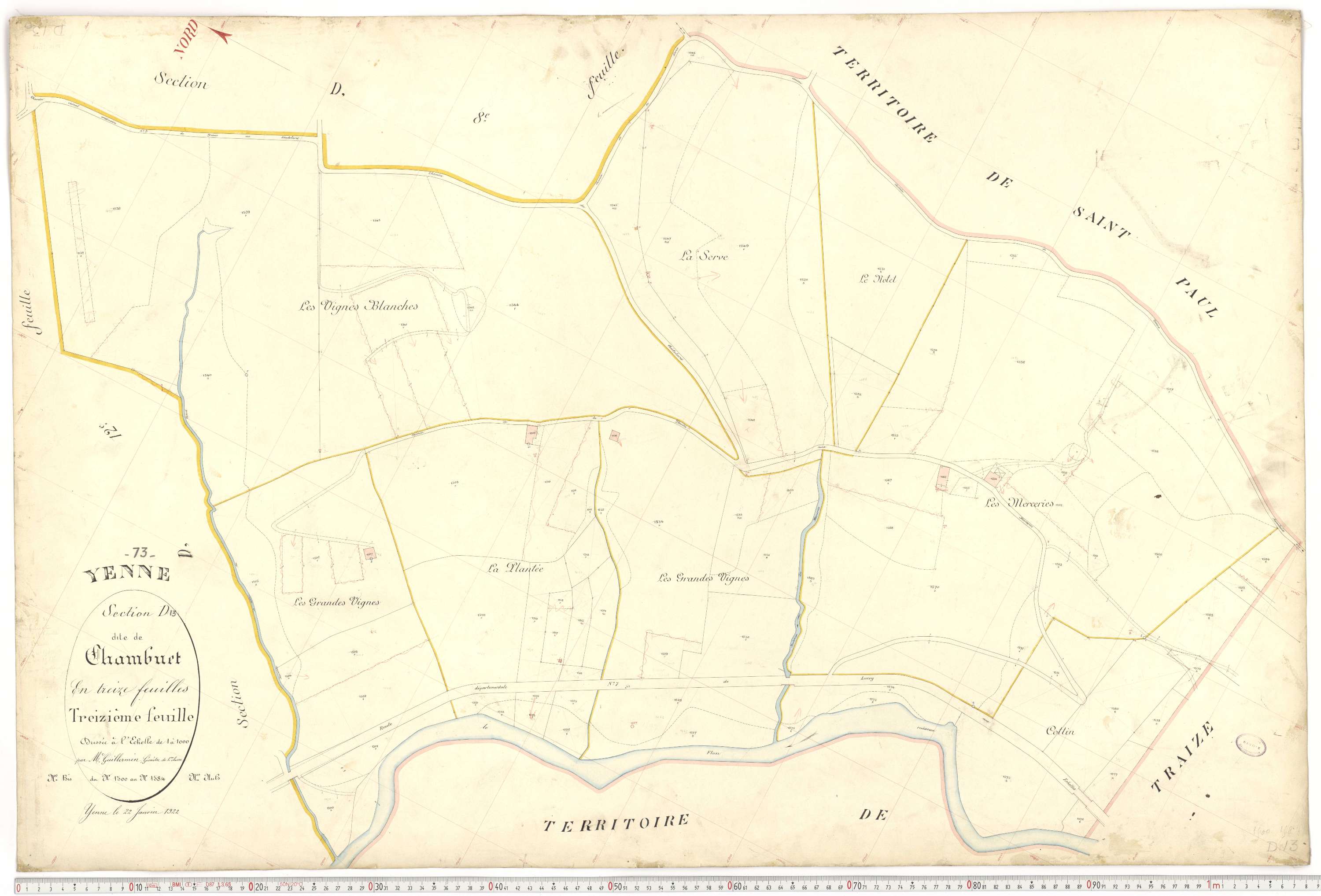 Yenne - Cadastre français (1922).