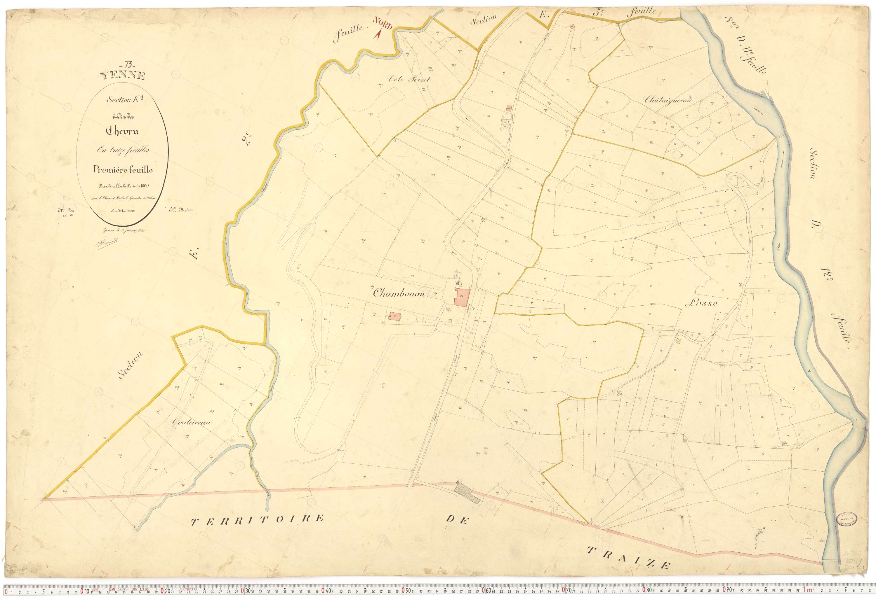 Yenne - Cadastre français (1922).