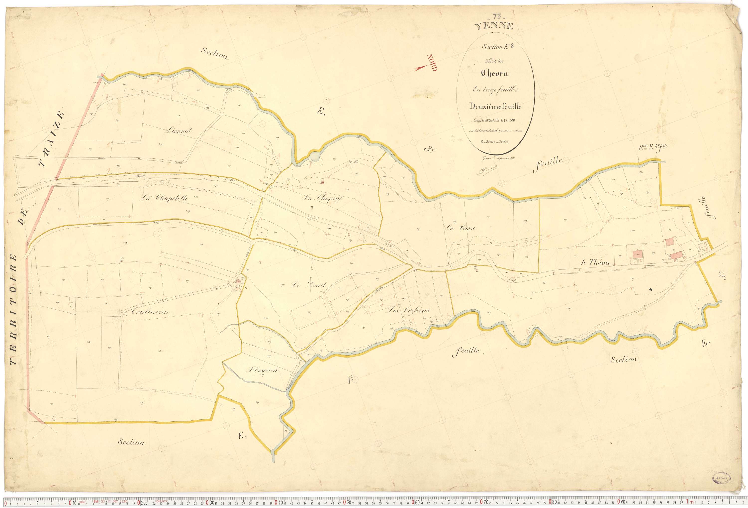 Yenne - Cadastre français (1922).