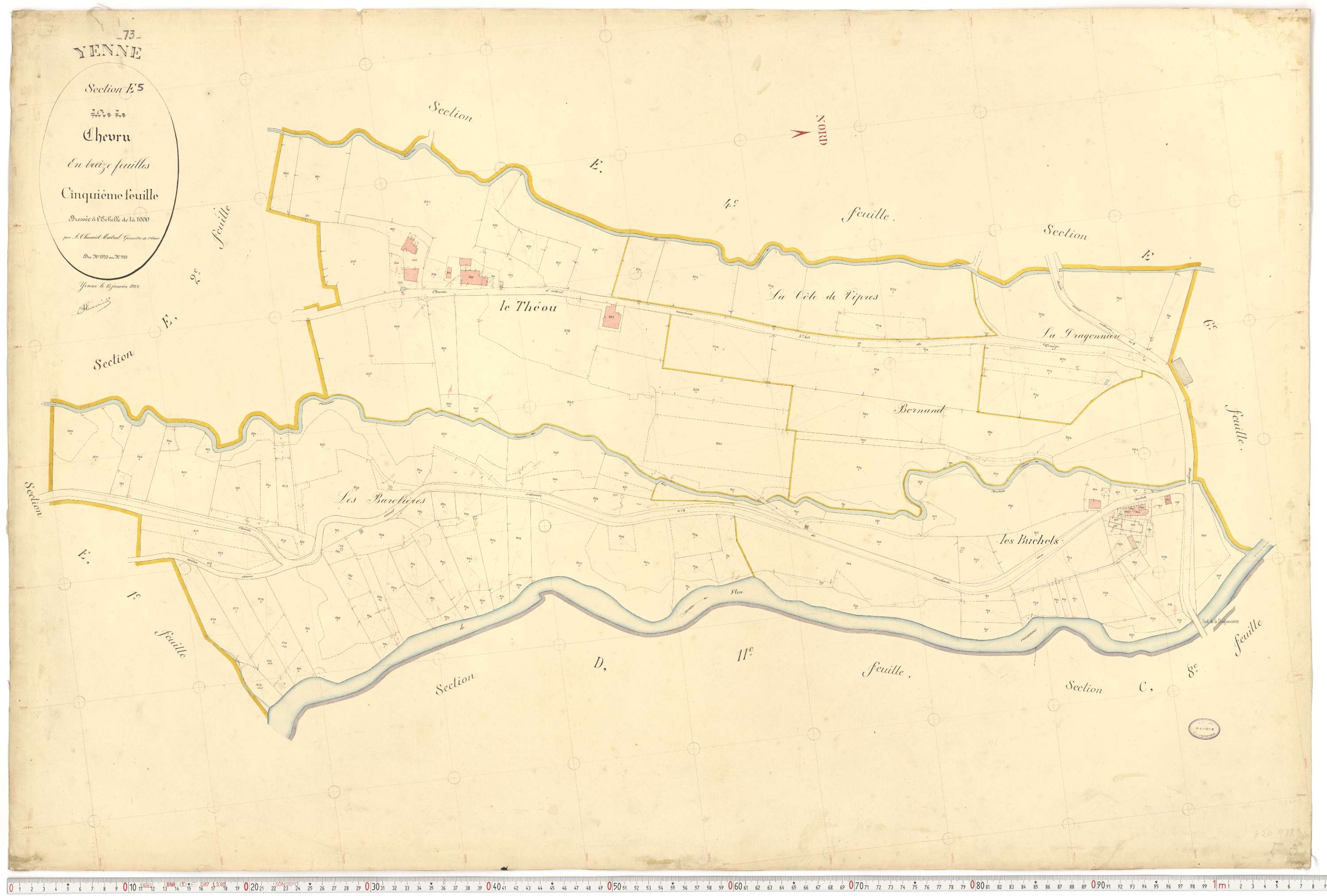 Yenne - Cadastre français (1922).