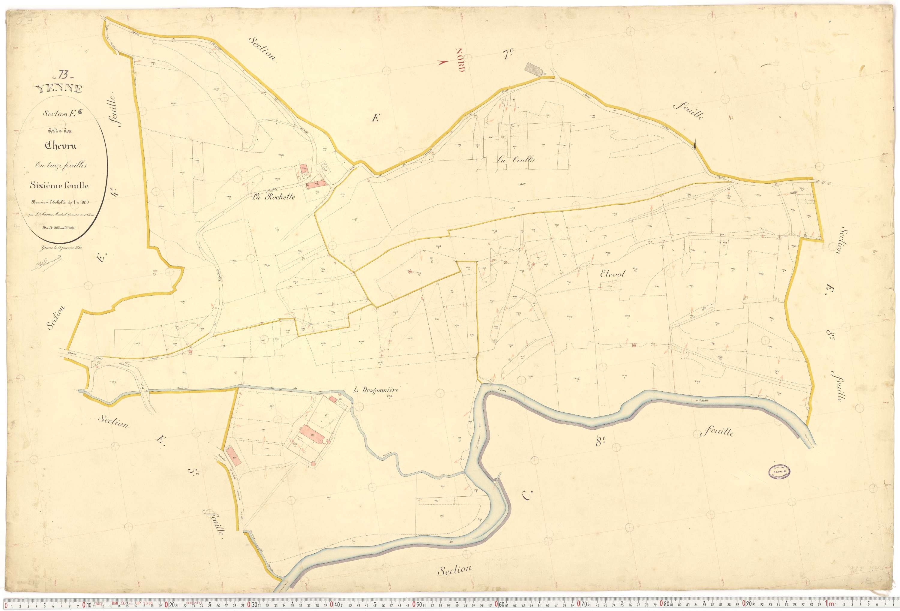 Yenne - Cadastre français (1922).