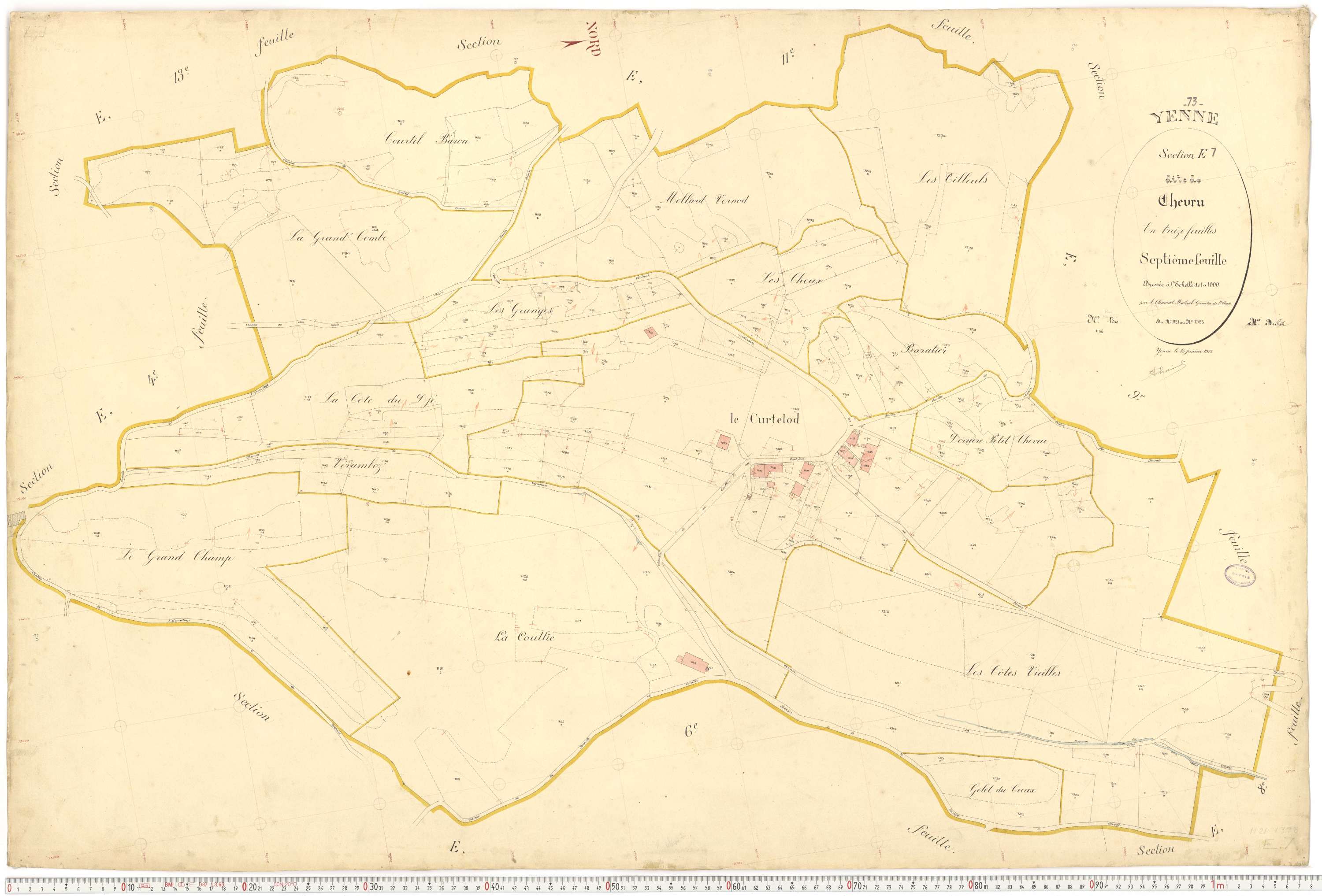 Yenne - Cadastre français (1922).