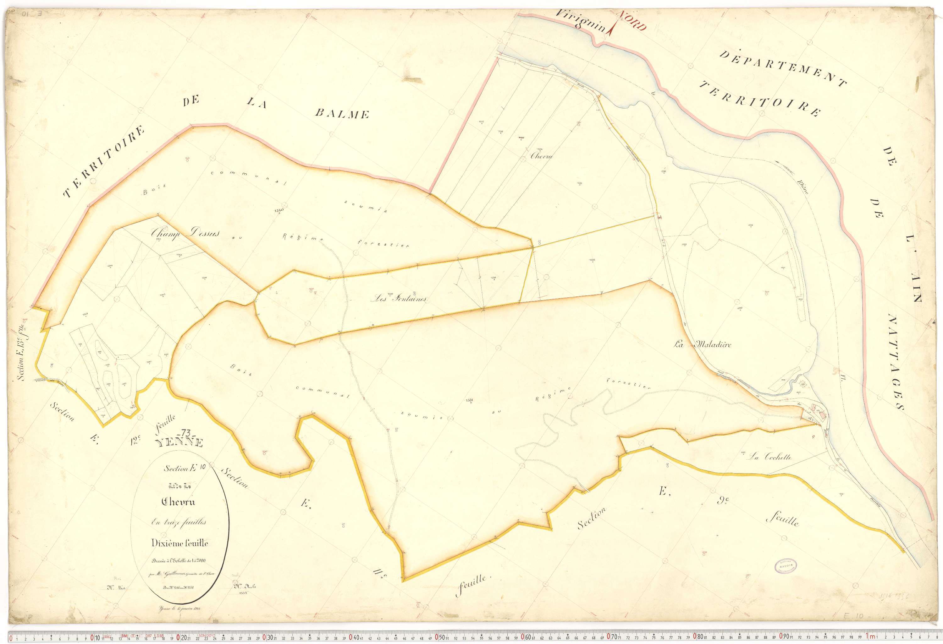 Yenne - Cadastre français (1922).