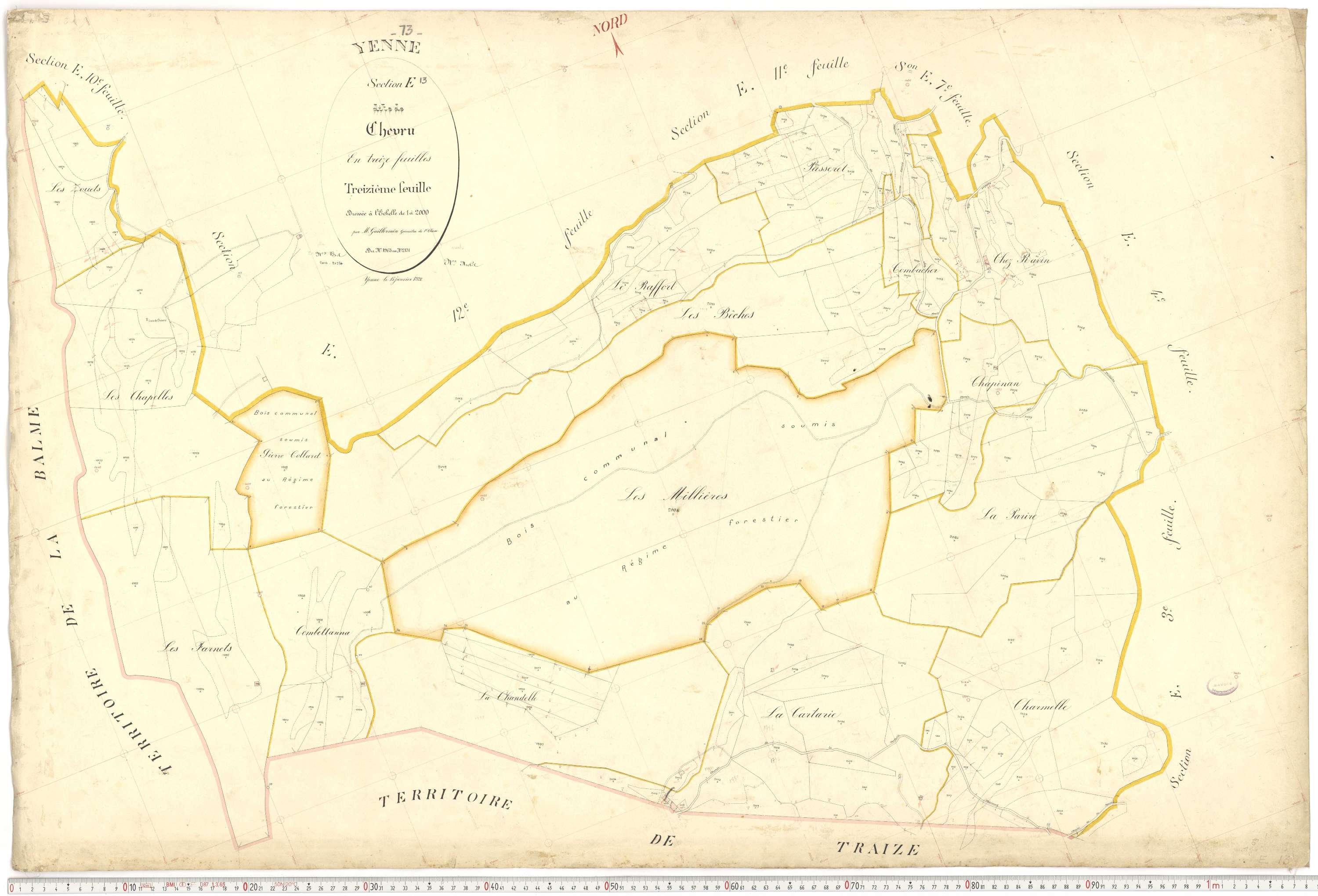 Yenne - Cadastre français (1922).