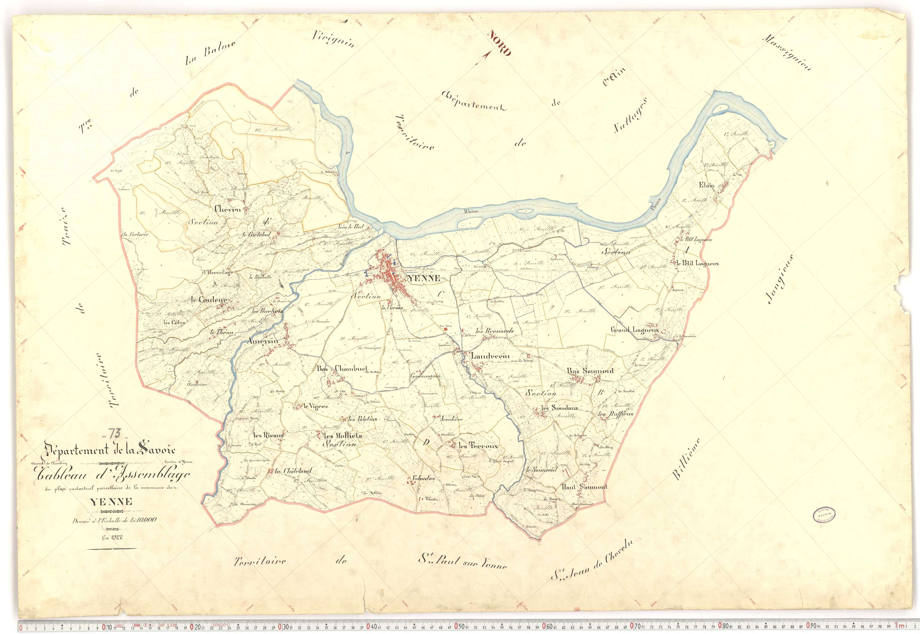 Yenne - Cadastre français (1922).