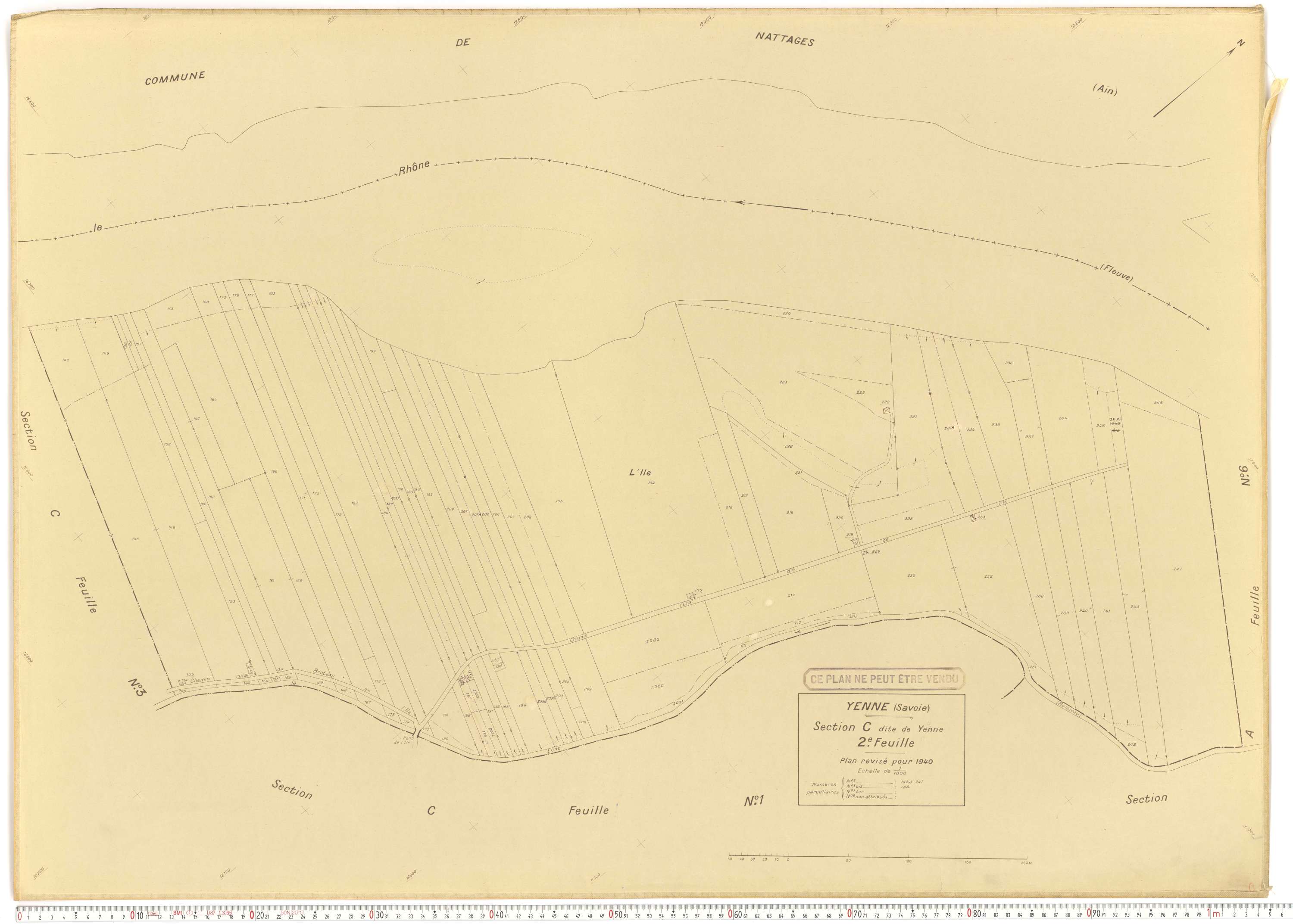 Yenne - Cadastre rénové (1940).