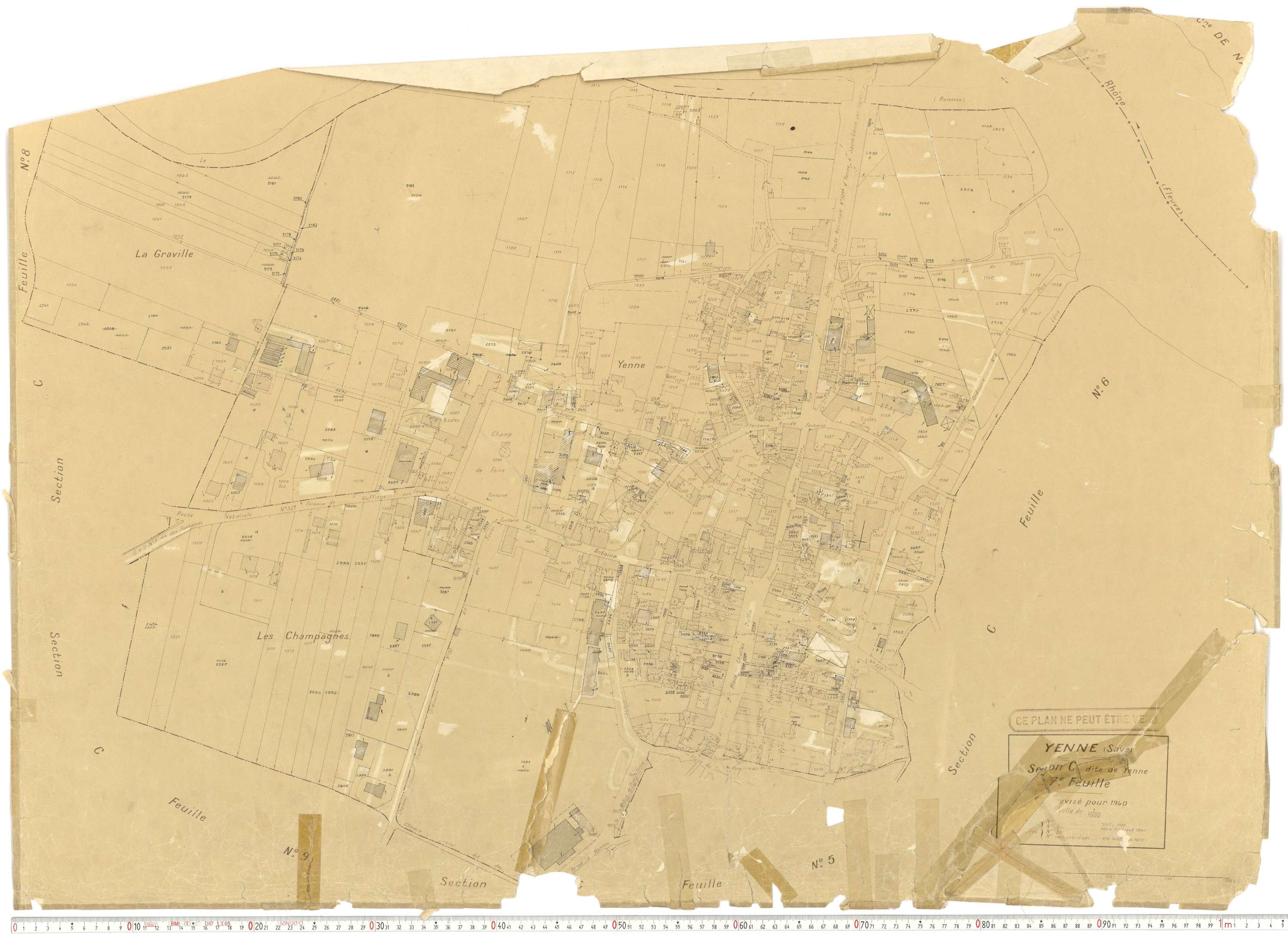 Yenne - Cadastre rénové (1940).