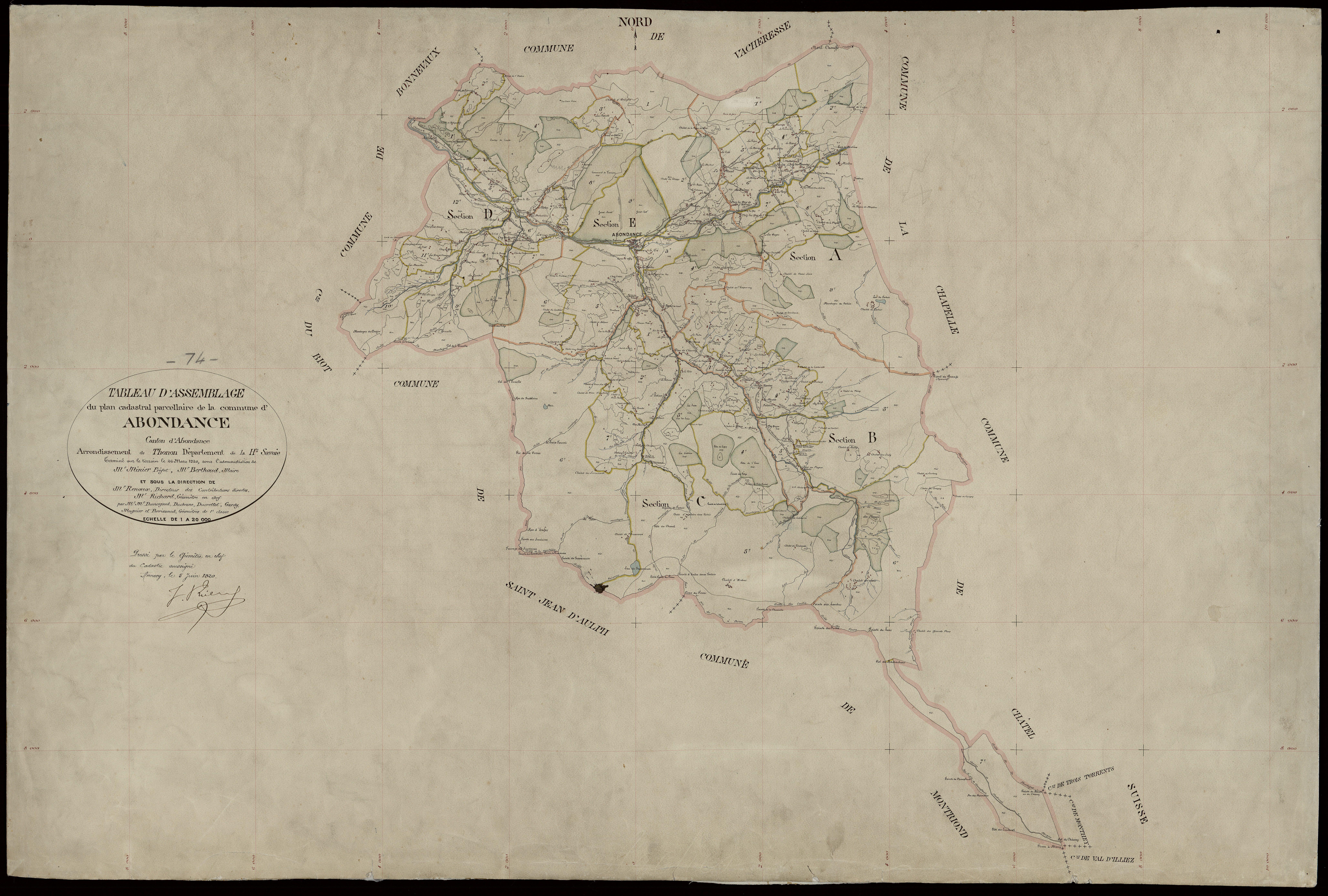 Plan parcellaire - 1920