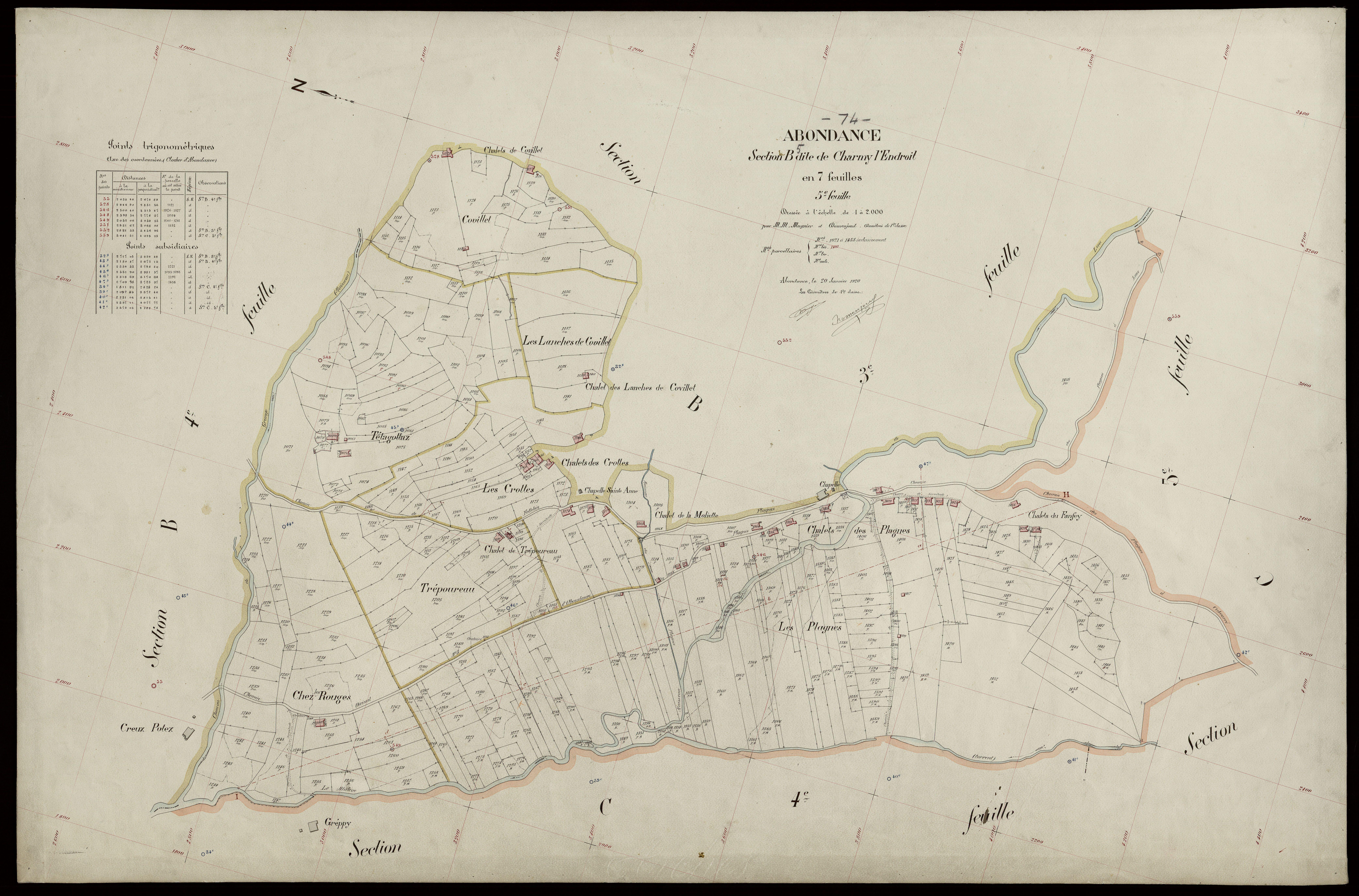 3 P 3 2096 - Feuille n° 6, parcelles n° 1459 à 1508 - 20 janvier 1920