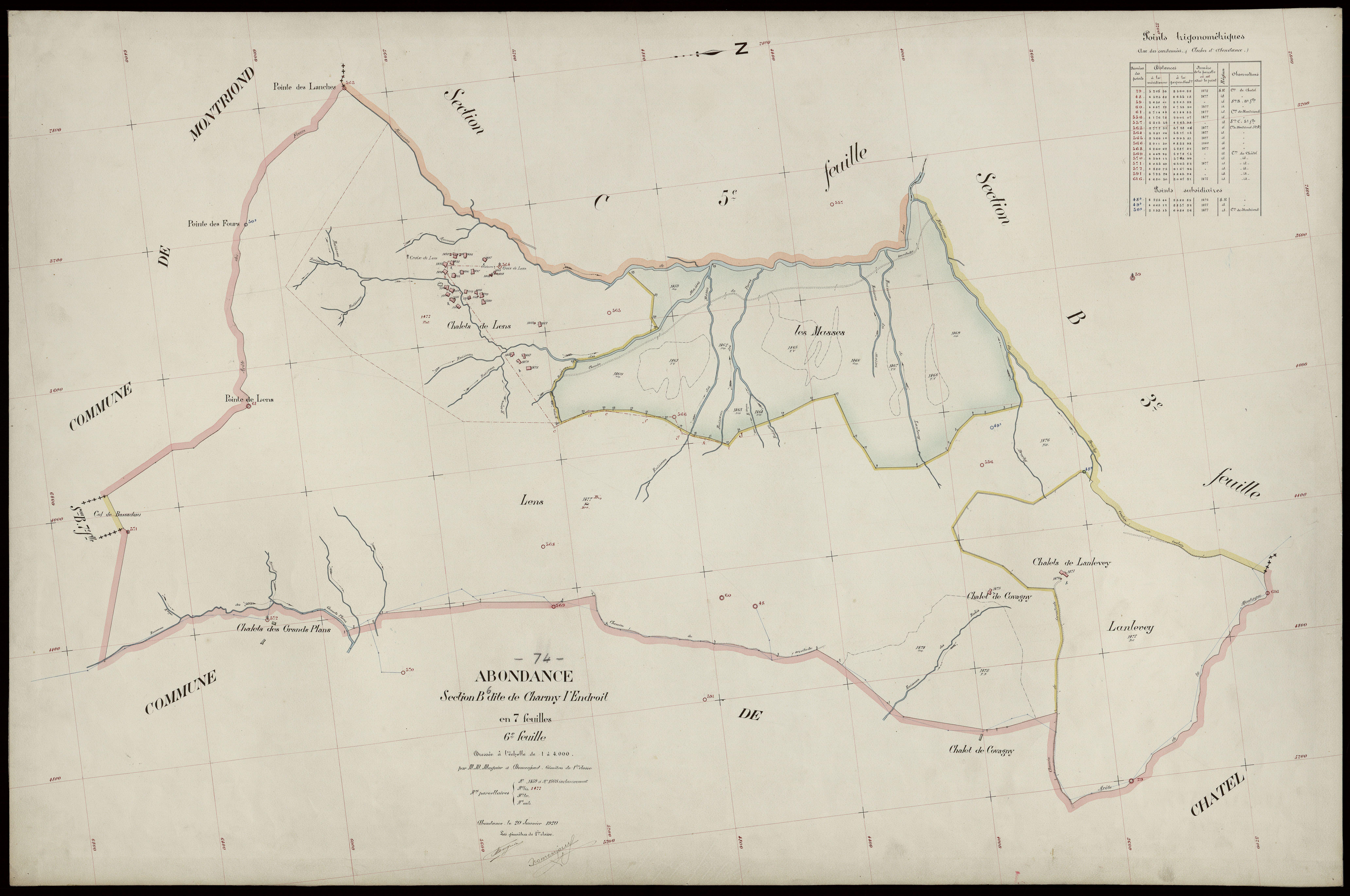 3 P 3 2097 - Feuille n° 7, parcelles n° 1509 à 1512 - 20 janvier 1920