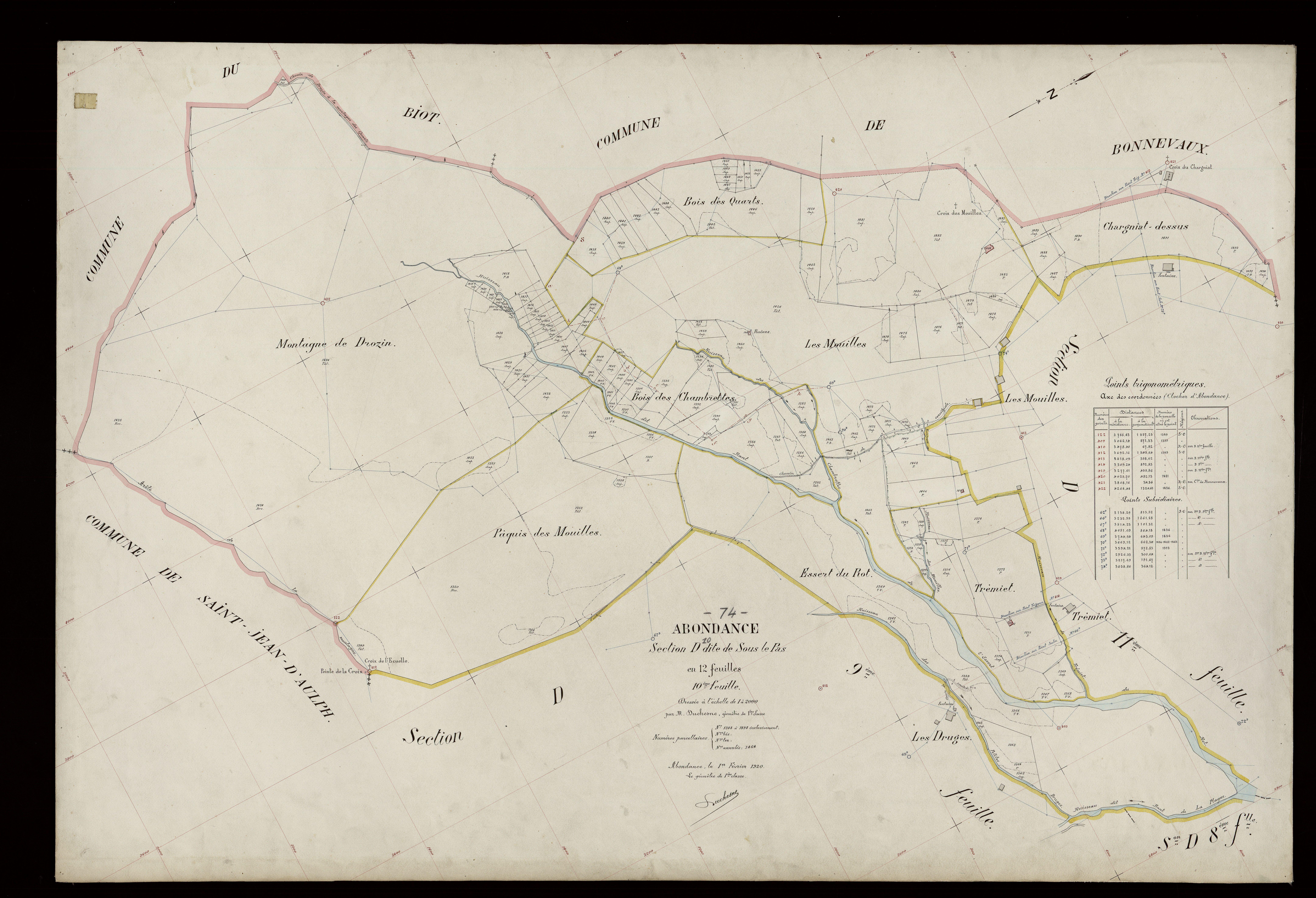 3 P 3 2115 - Feuille n° 11, parcelles n° 1495 à 1689 - 1er février 1920
