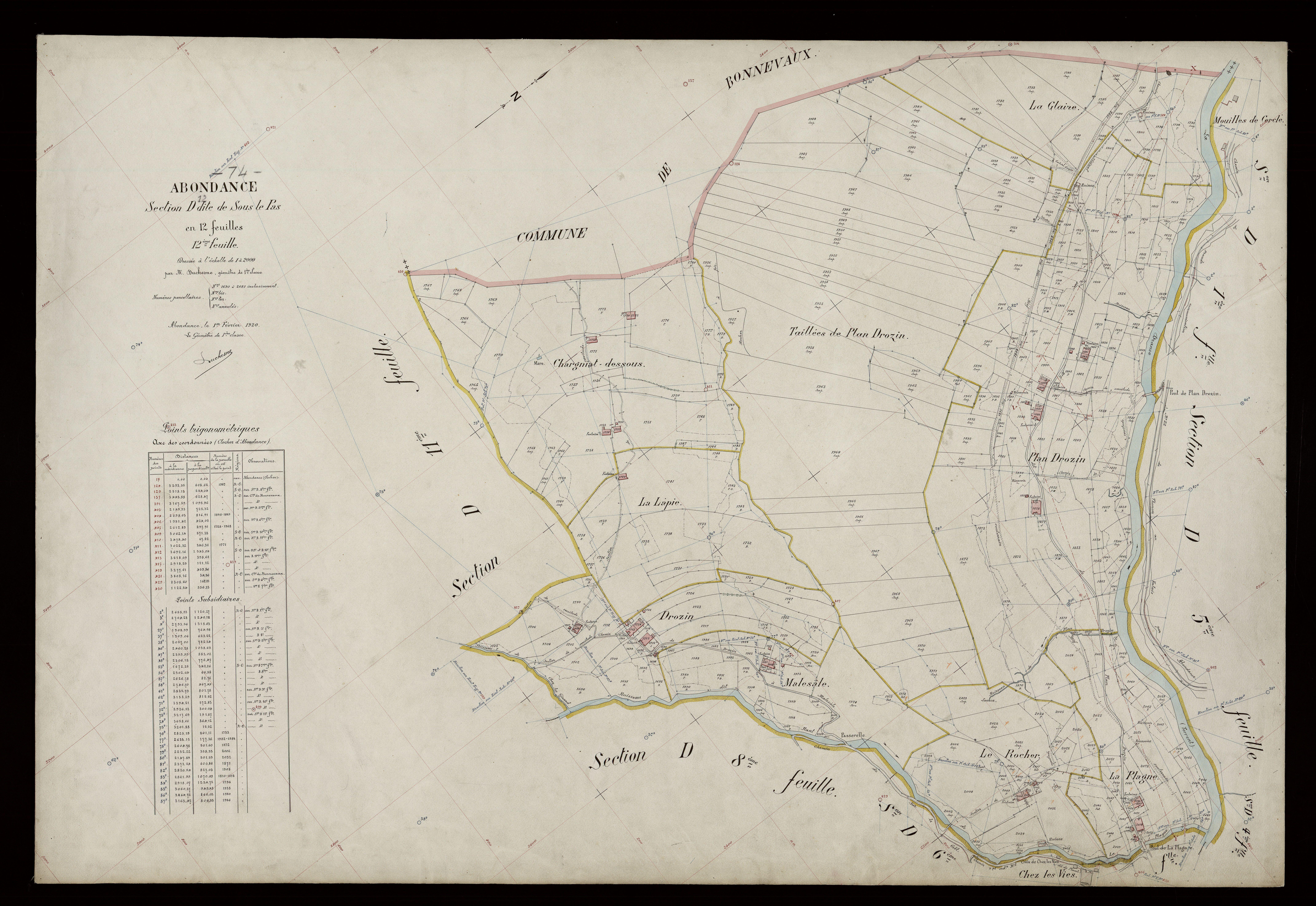 Section E : Chef-lieu - 1920