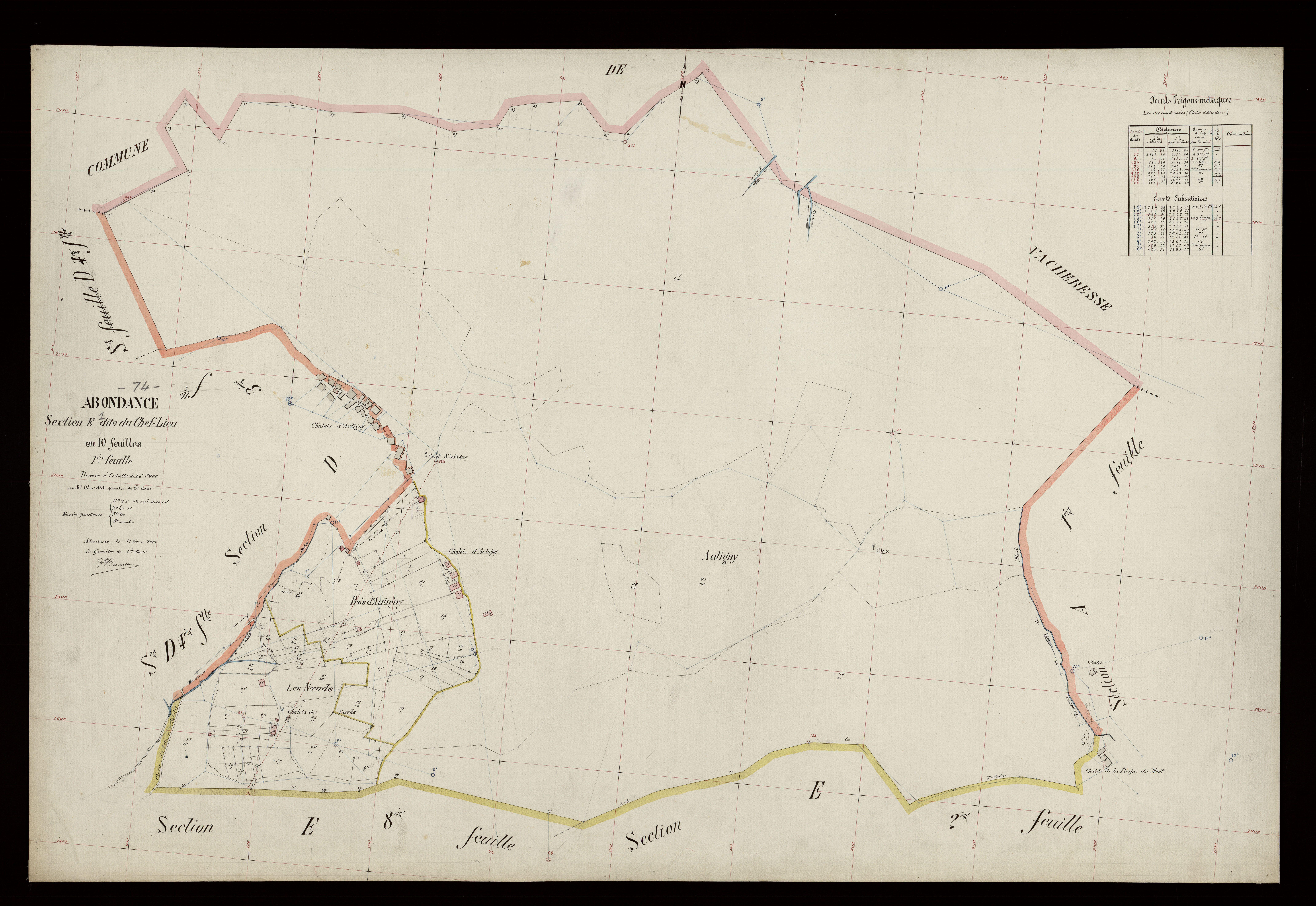 3 P 3 2118 - Feuille n° 2, parcelles n° 69 à 321 - 1er février 1920