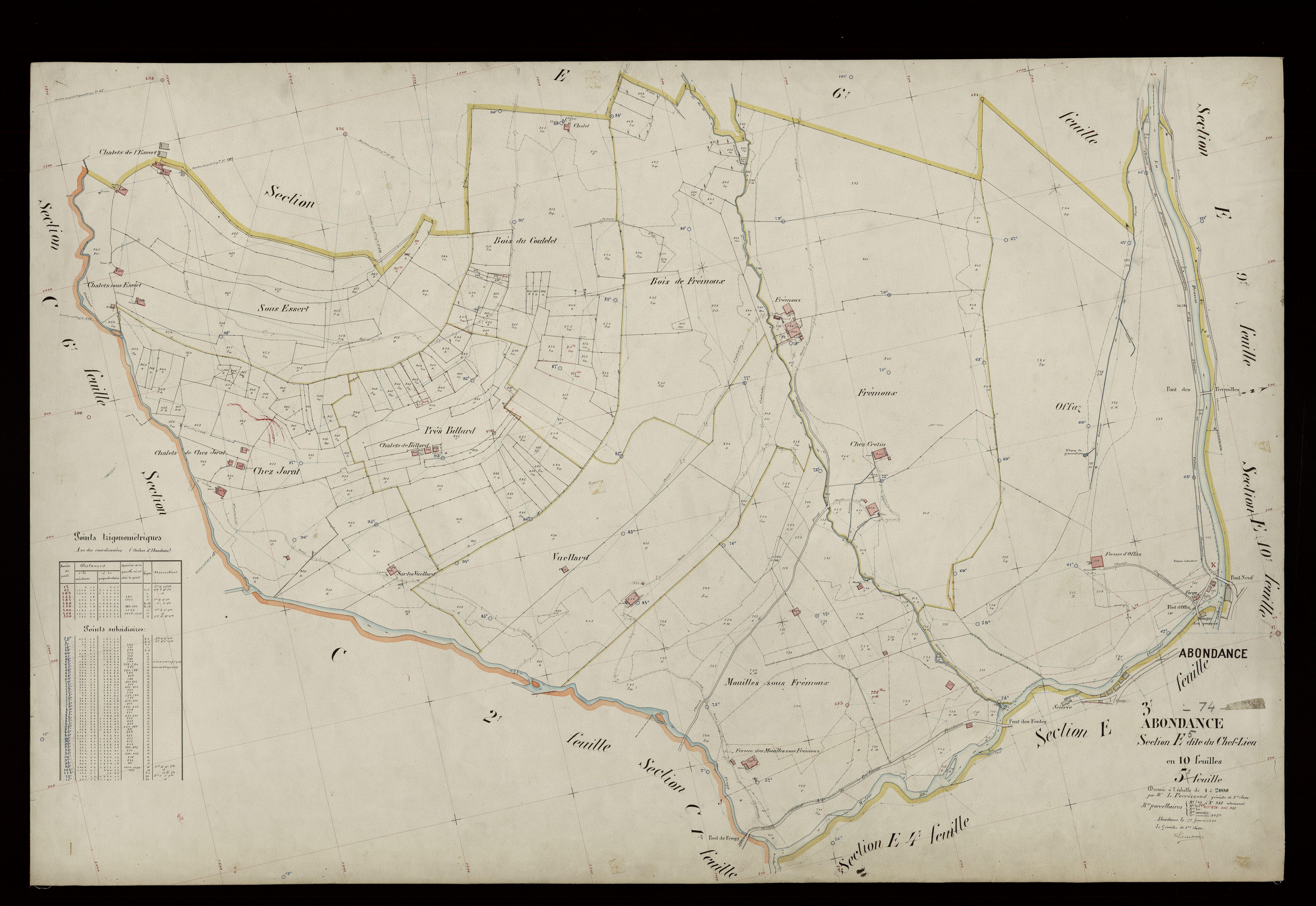 3 P 3 2122 - Feuille n° 6, parcelles n° 989 à 1087 - 27 janvier 1920