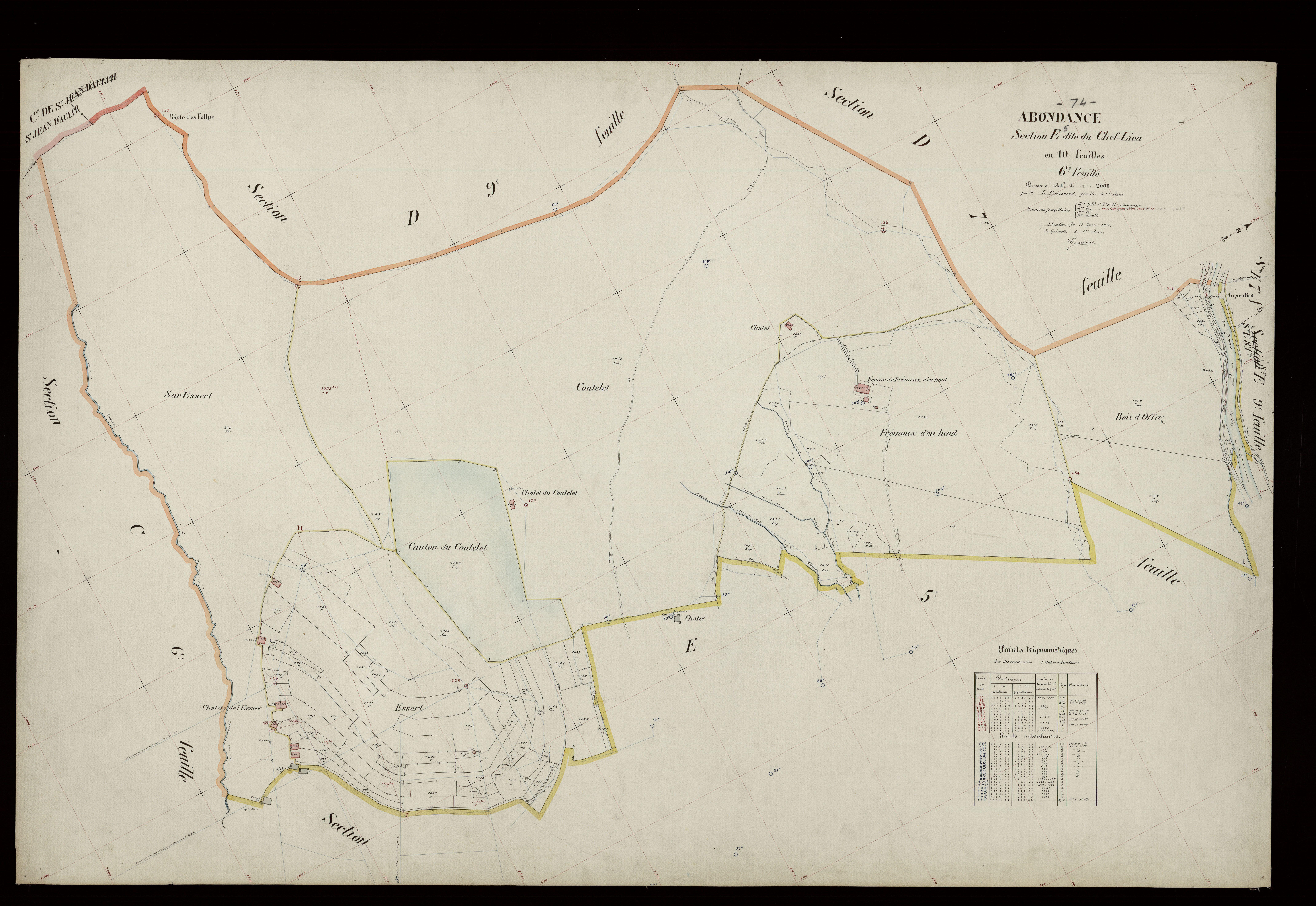 3 P 3 2123 - Feuille n° 7, parcelles n° 1087 bis à 1266 - 1er février 1920